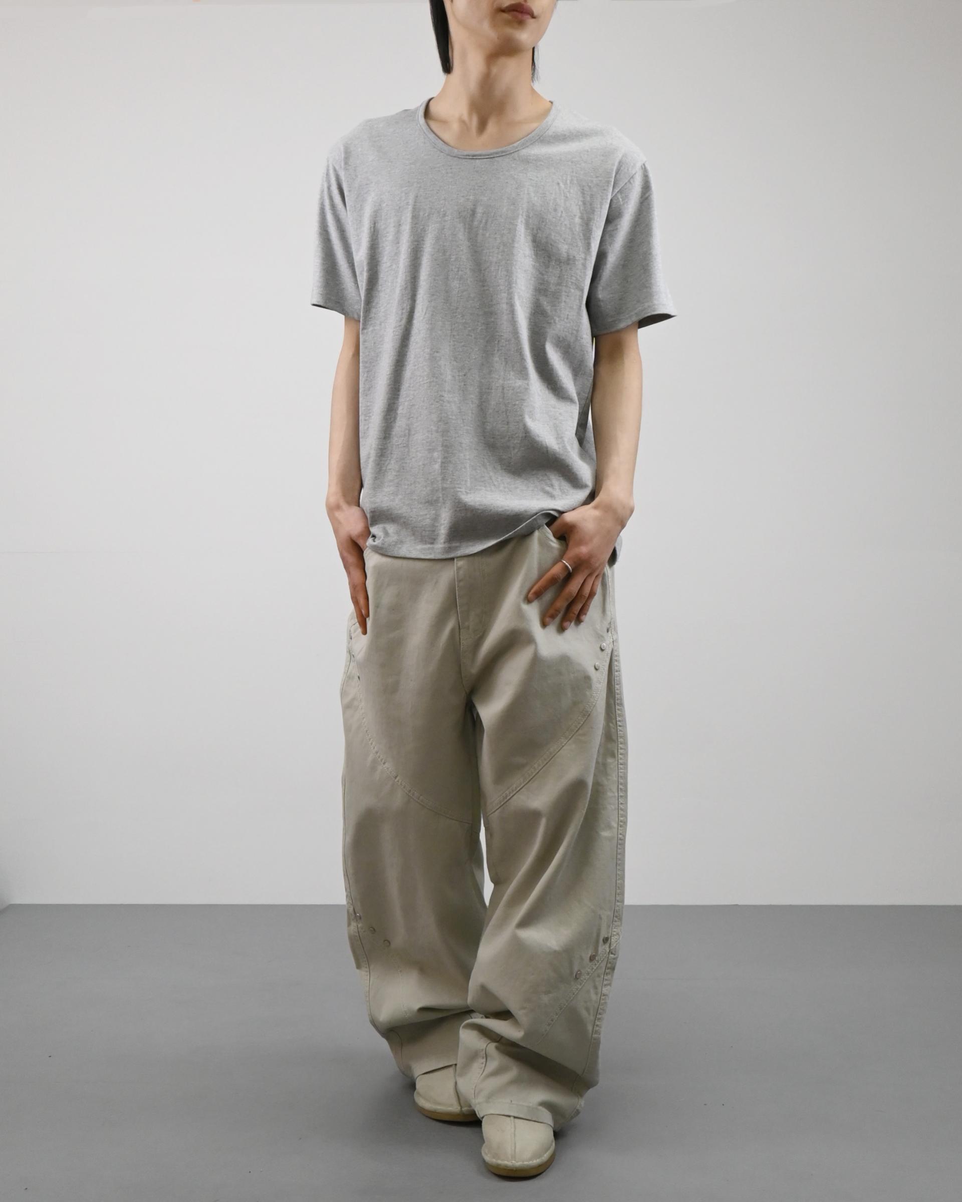 u-neck slit half t-shirt