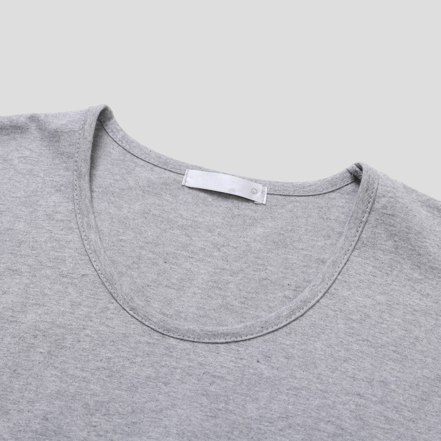 u-neck slit half t-shirt