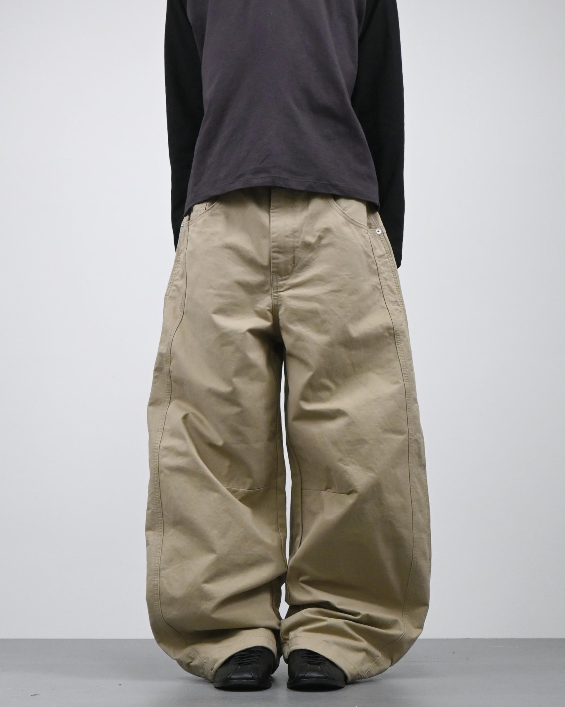line bijo curved cotton pants
