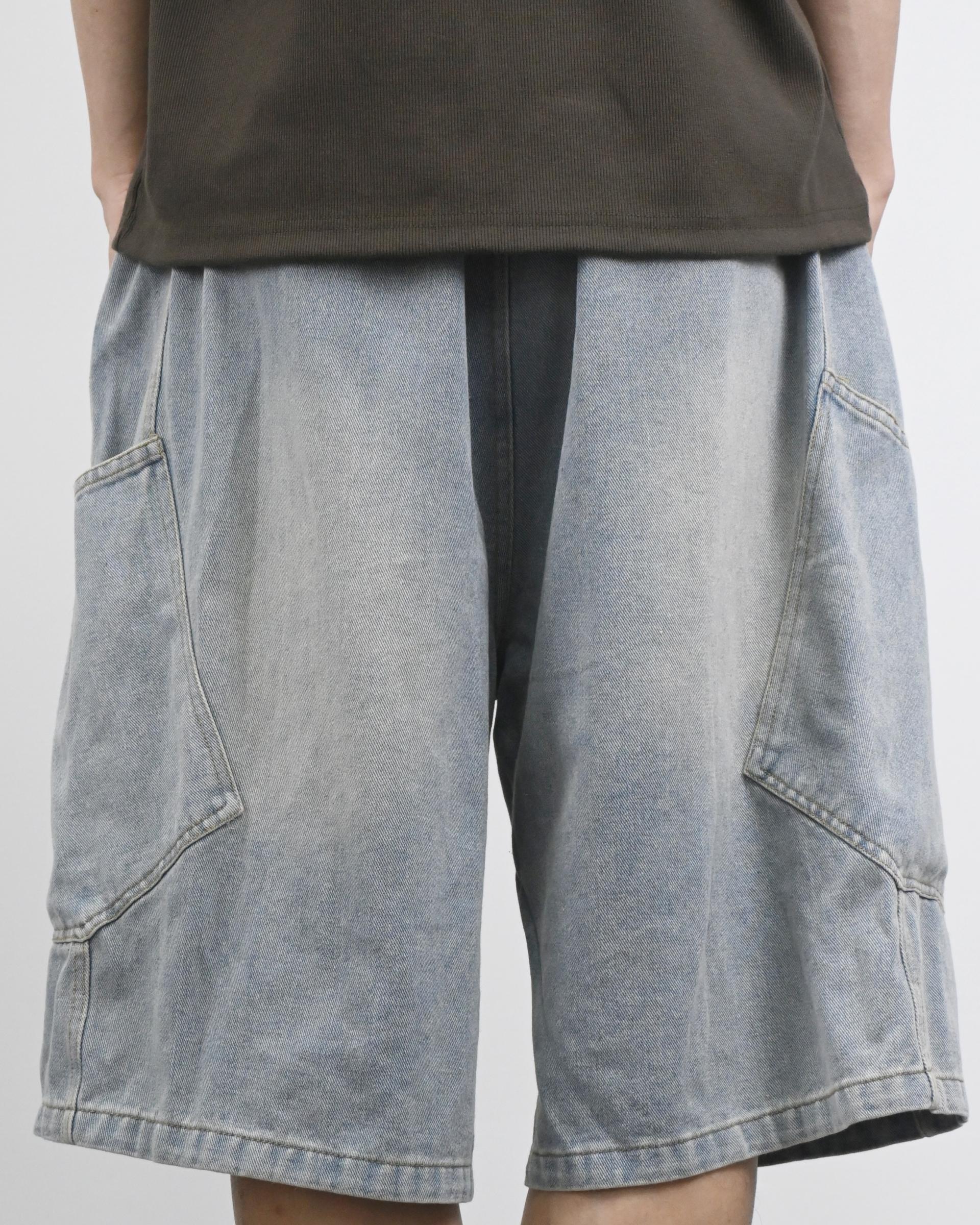 side pocket bermuda denim pants