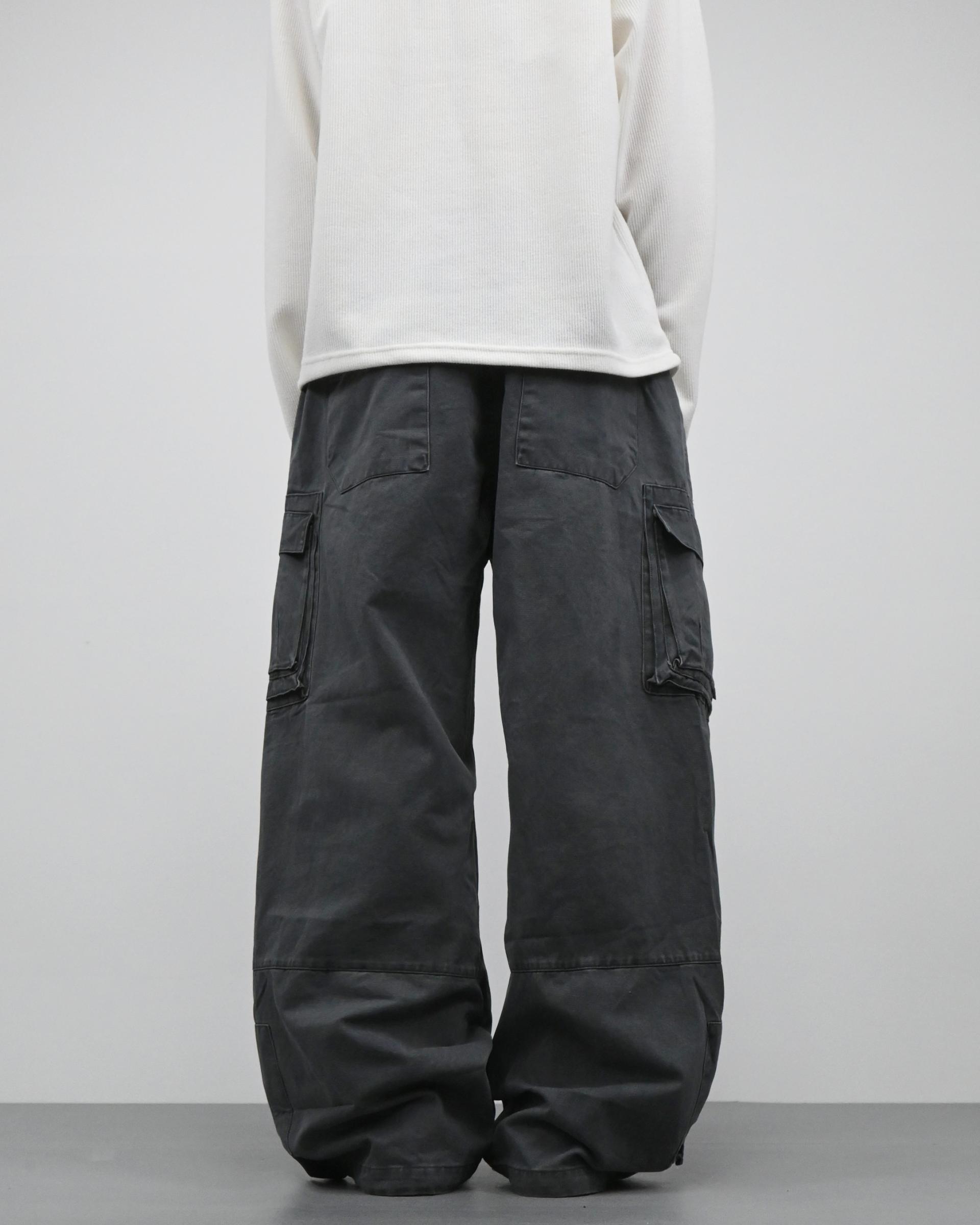 box pocket cargo cotton pants