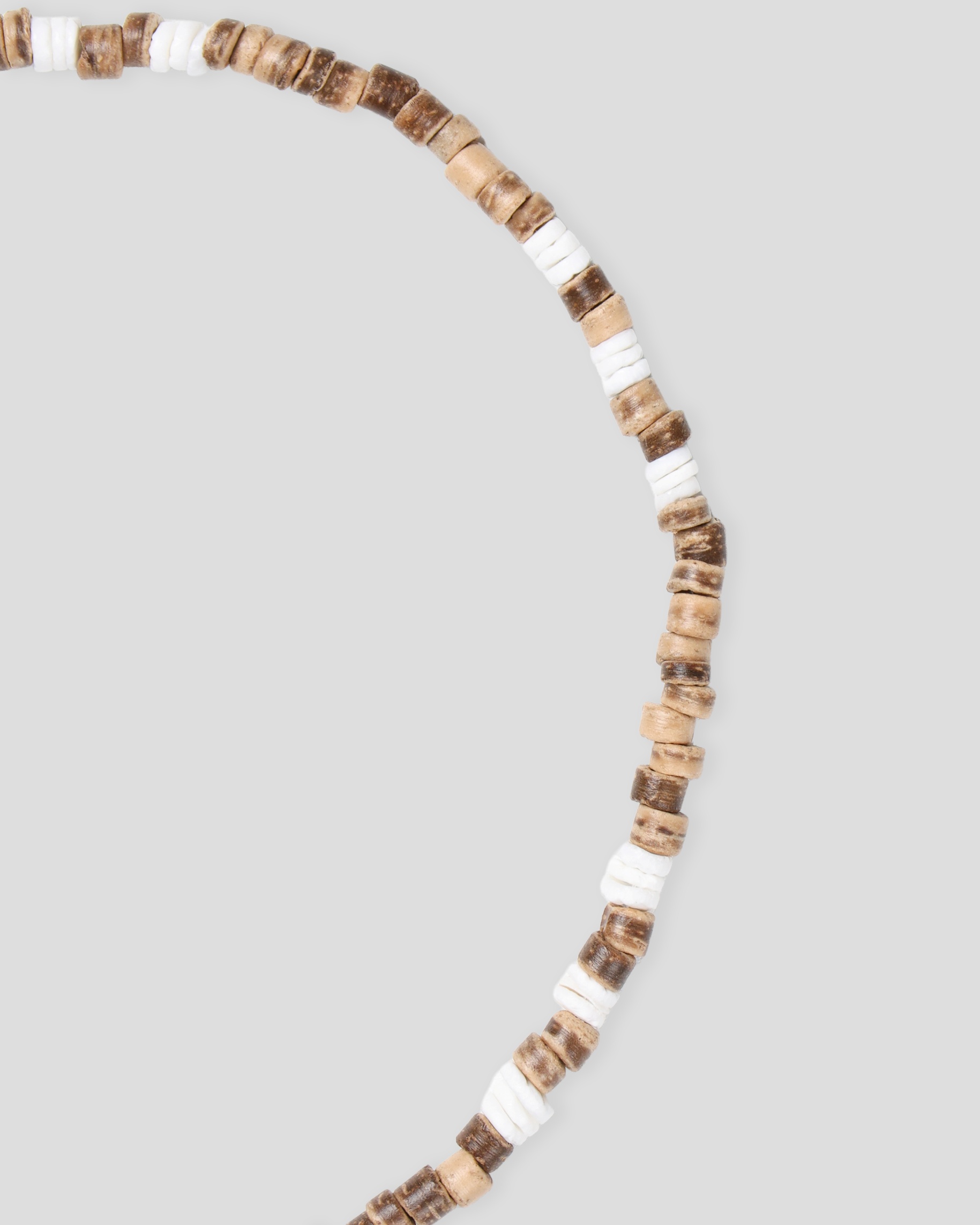 wood bead cowrie necklace