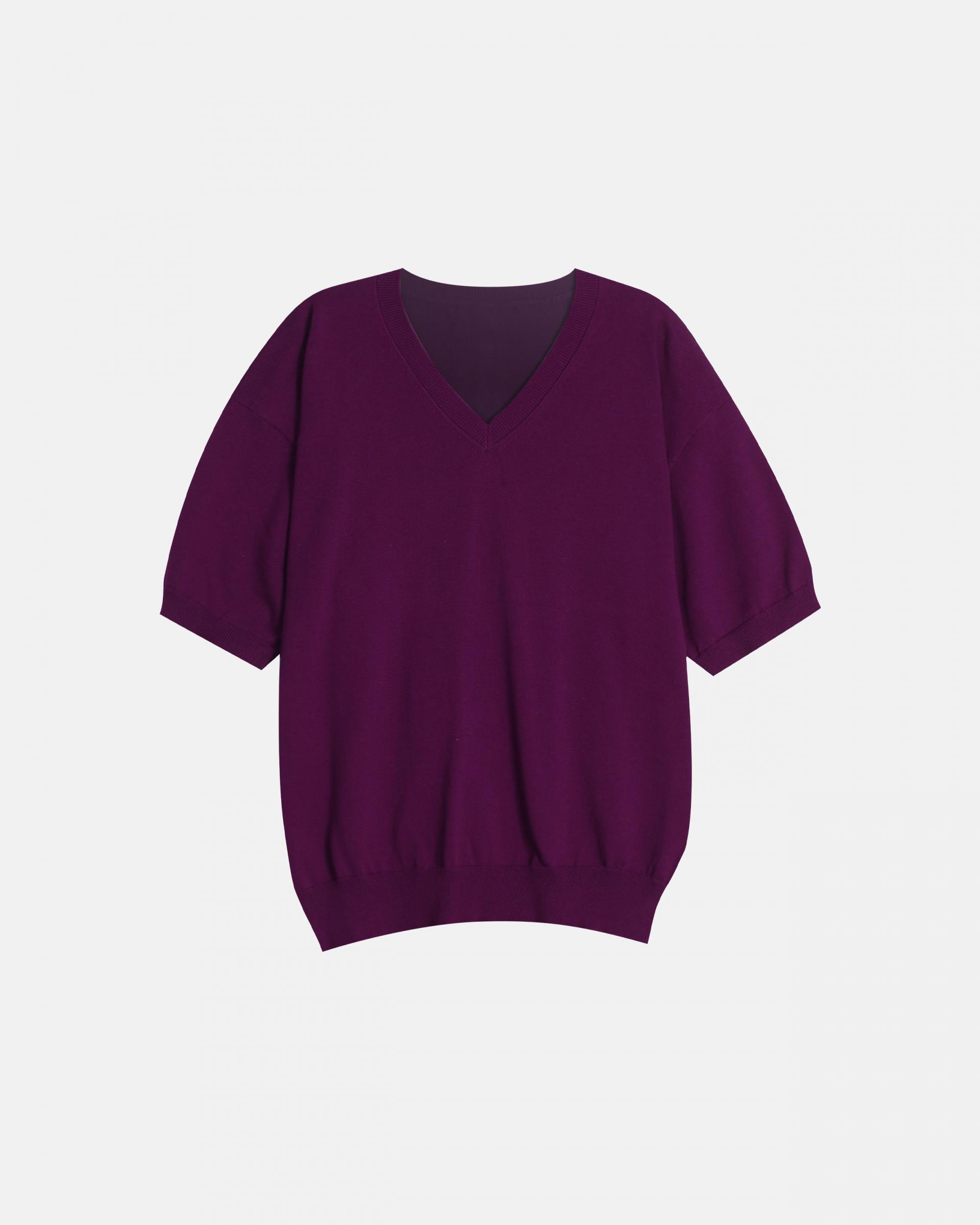 sierra v-neck half knit