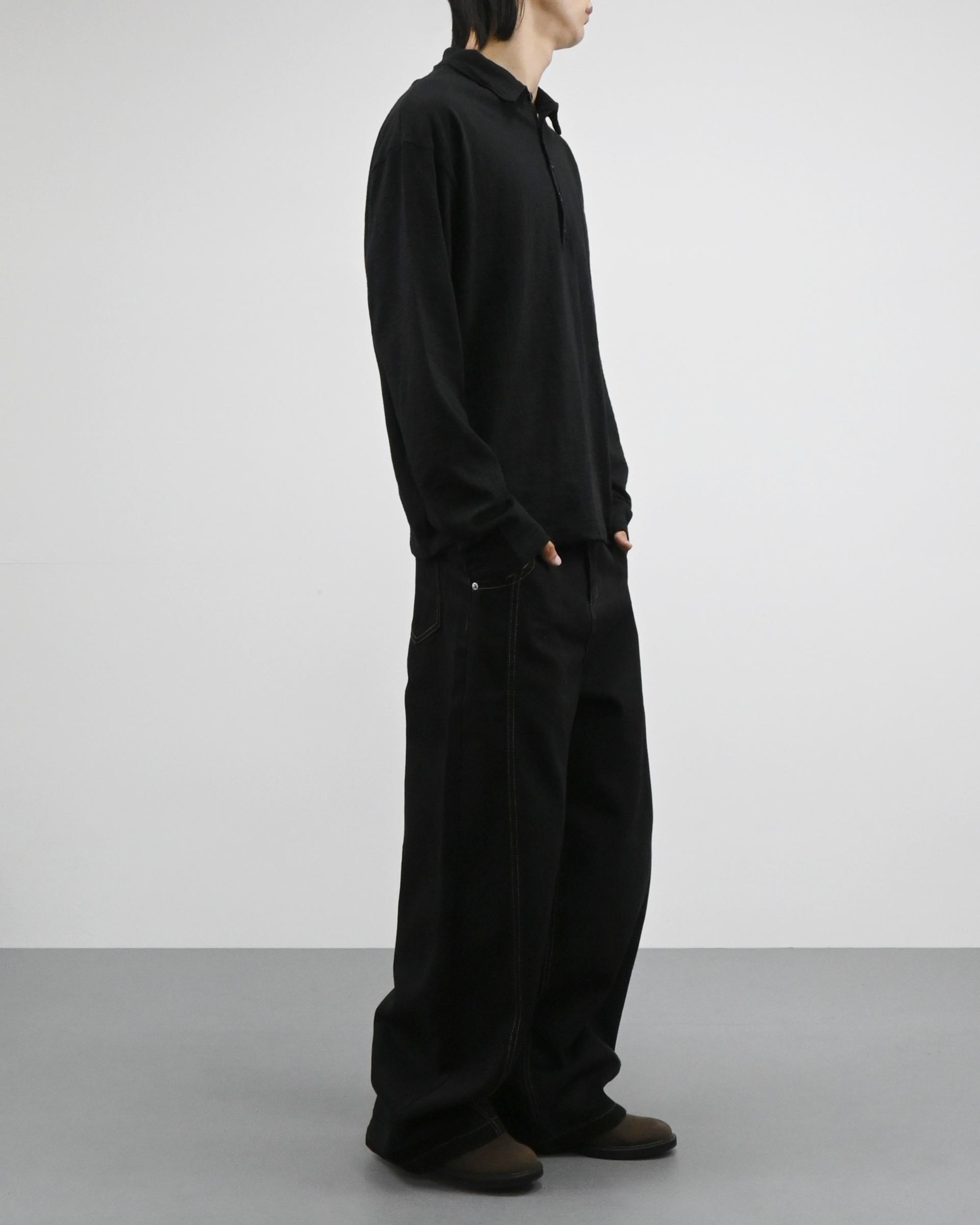 slub five burton collar t-shirt