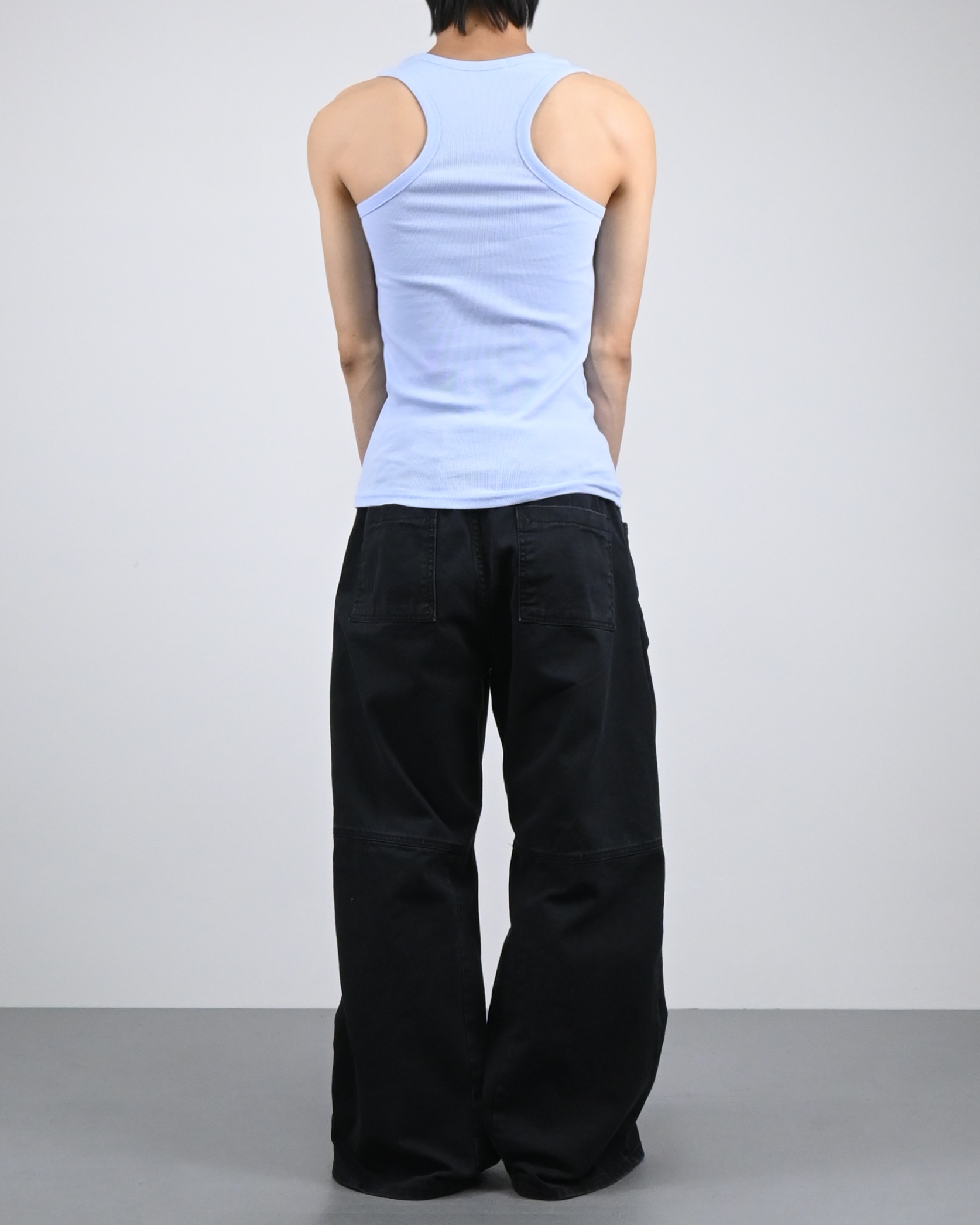 hale border flare banding cotton pants