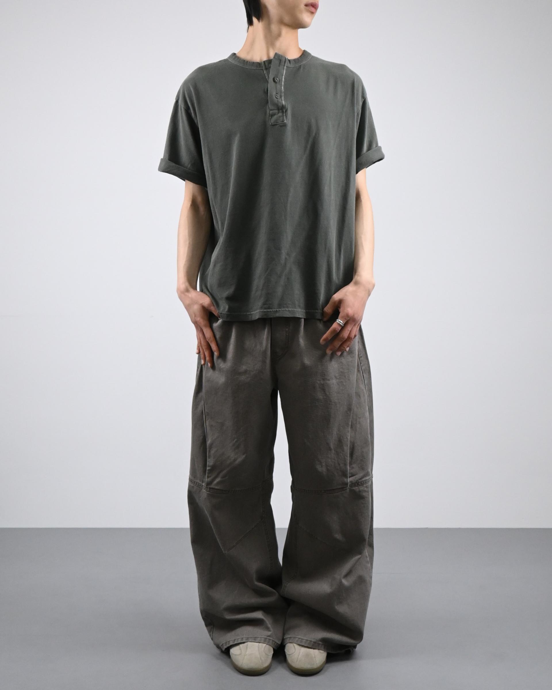 hale border flare banding cotton pants