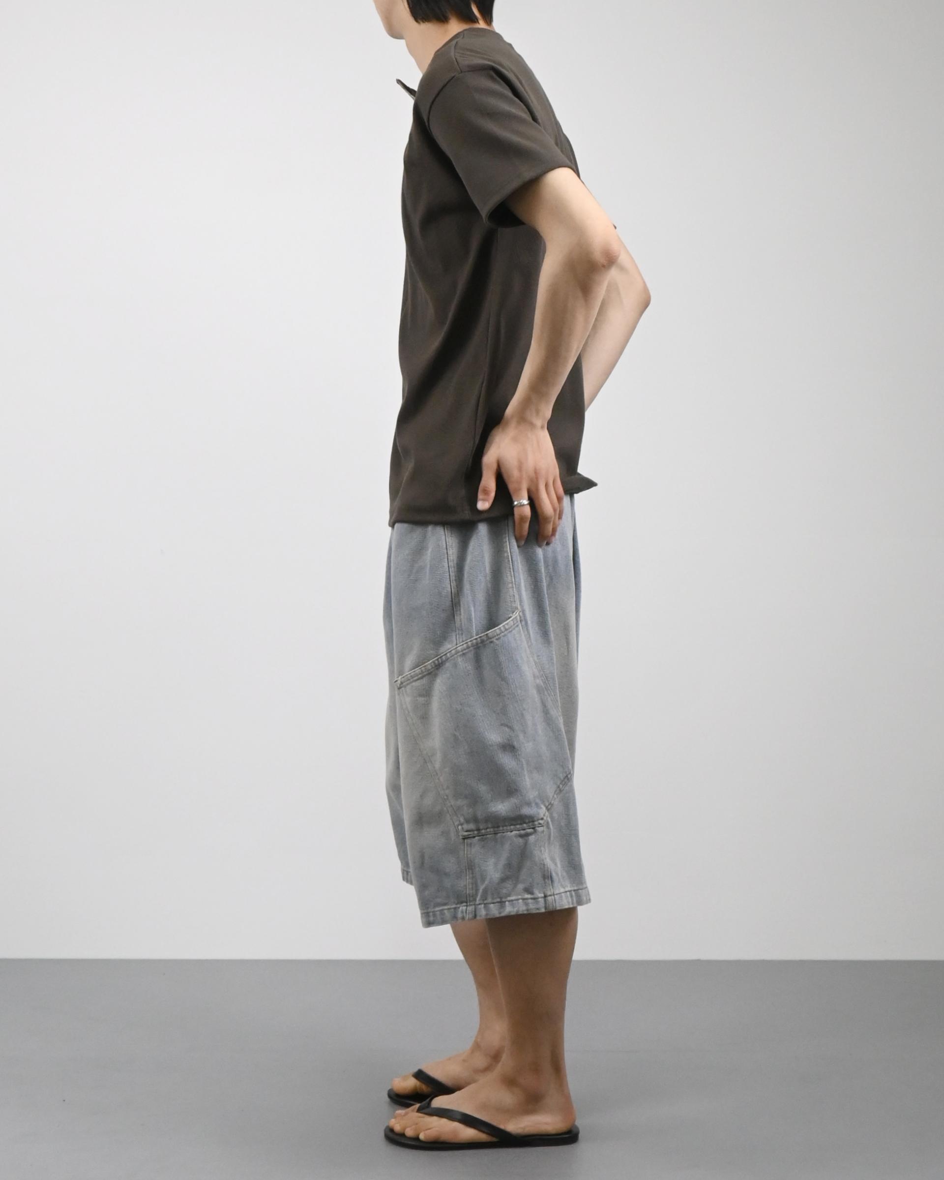 side pocket bermuda denim pants