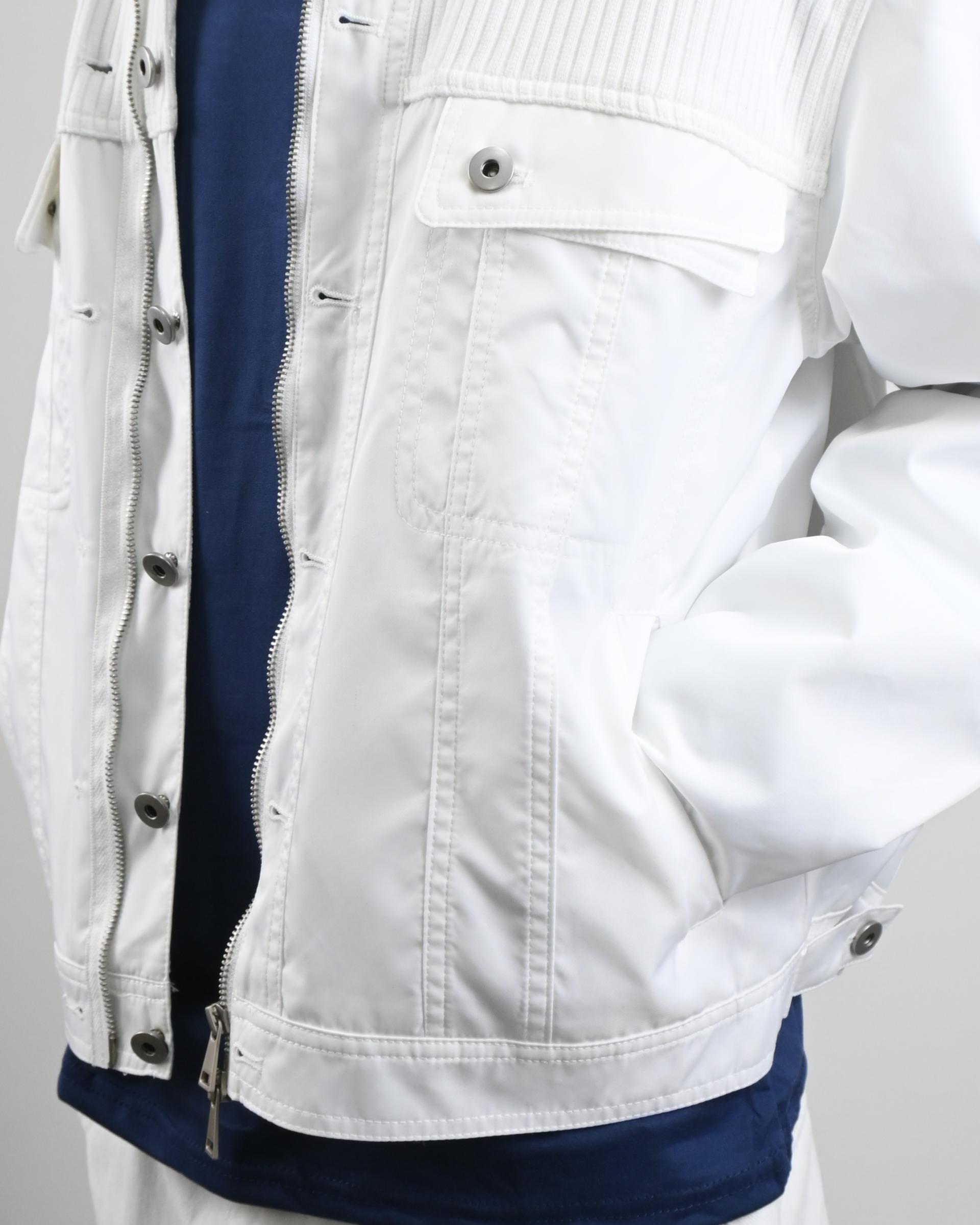 mix trucker crop jacket