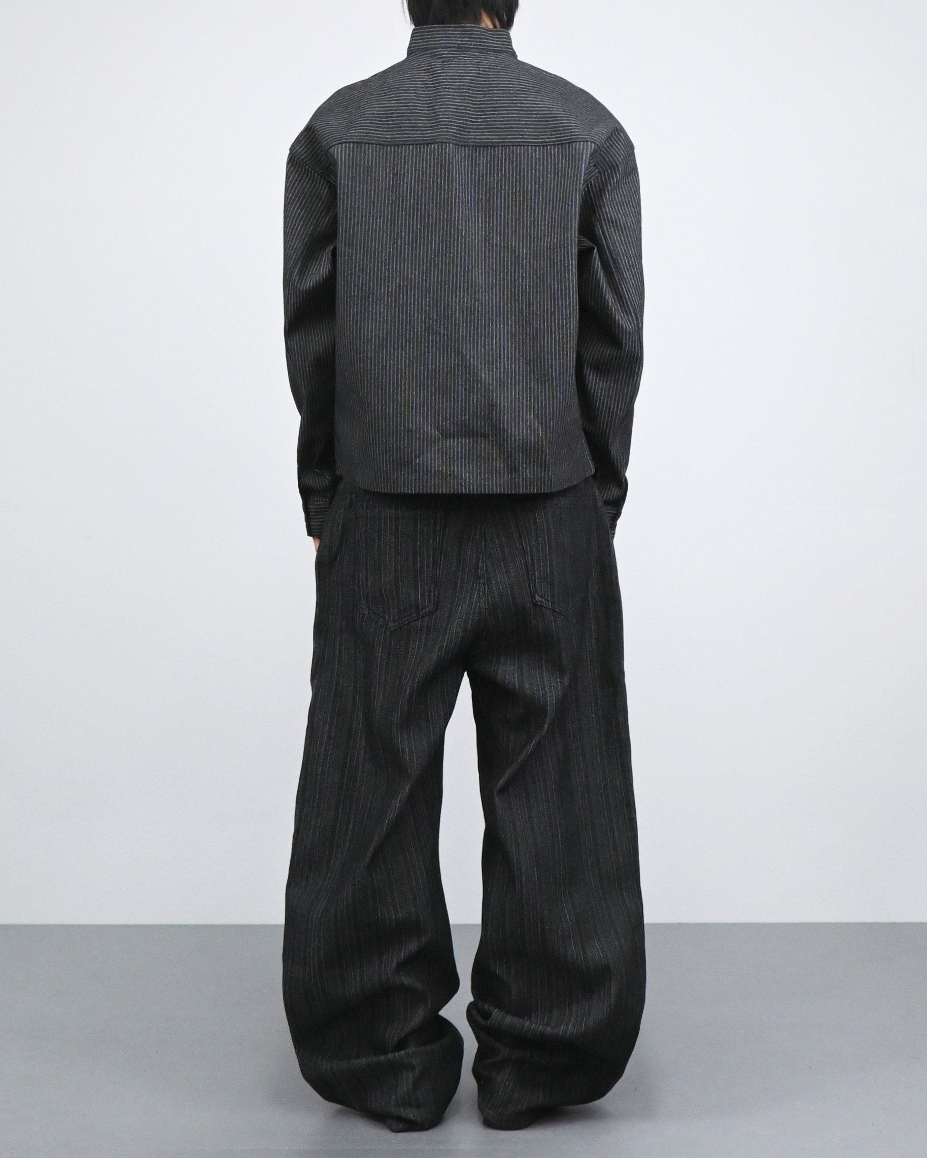 sparkle stripe denim pants