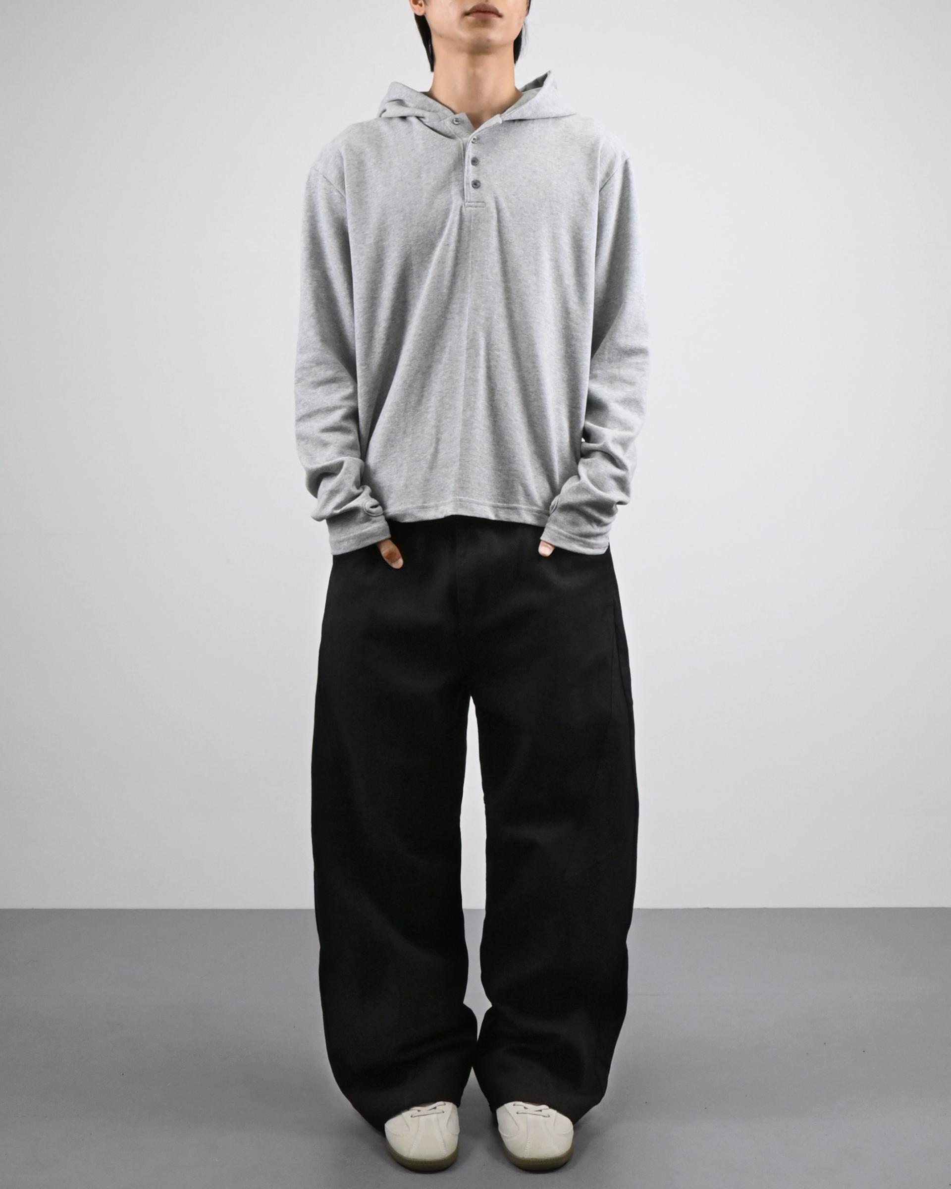 warmer henley neck hoodie