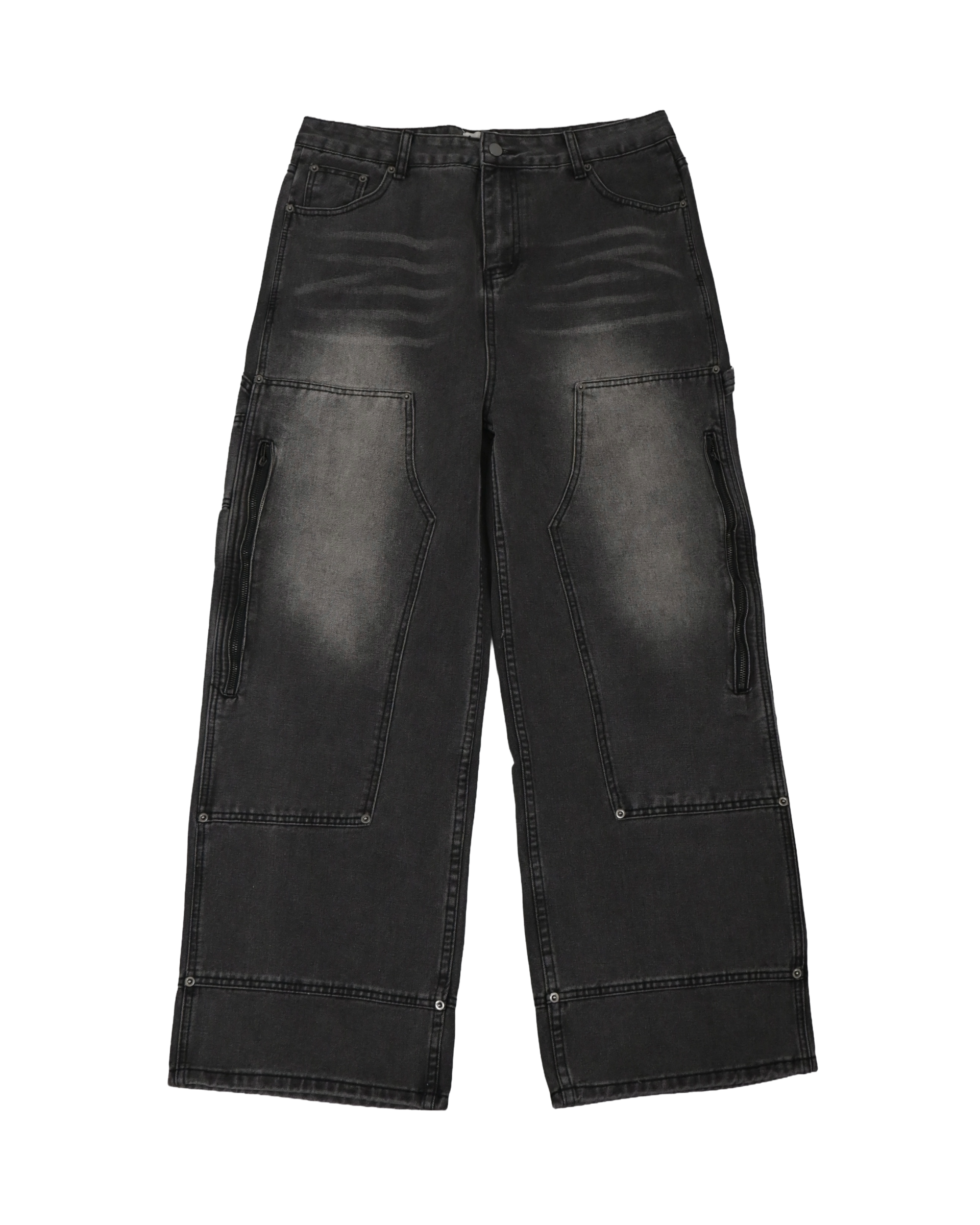 zipper carpenter denim pants