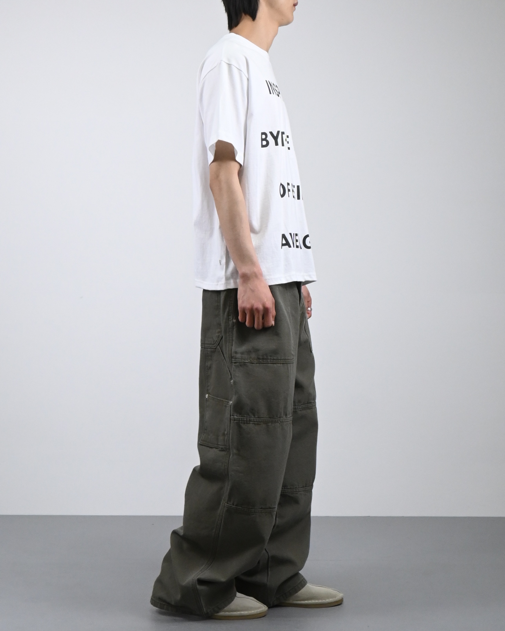 inspired lettering half-t-Shirt