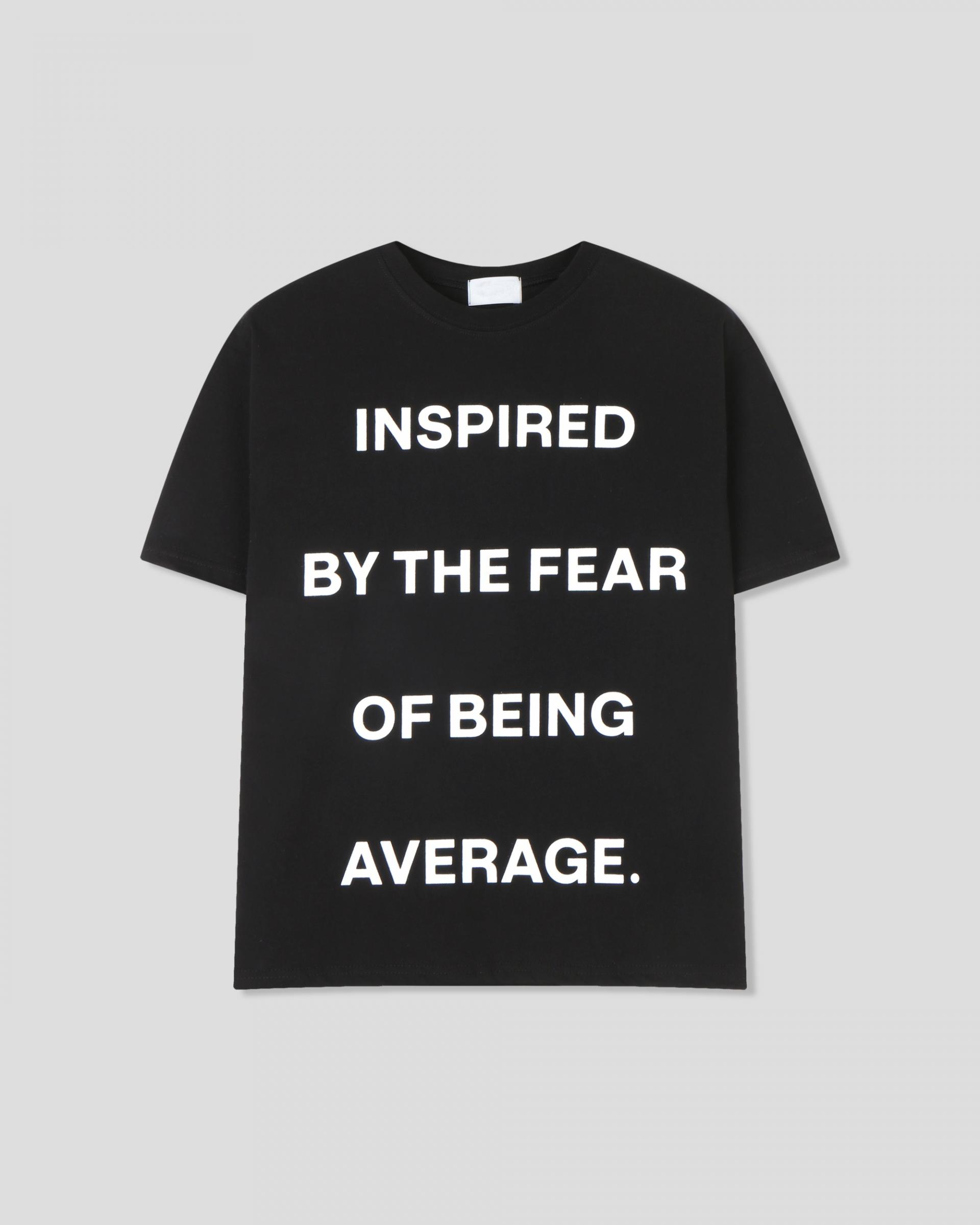 inspired lettering half-t-Shirt