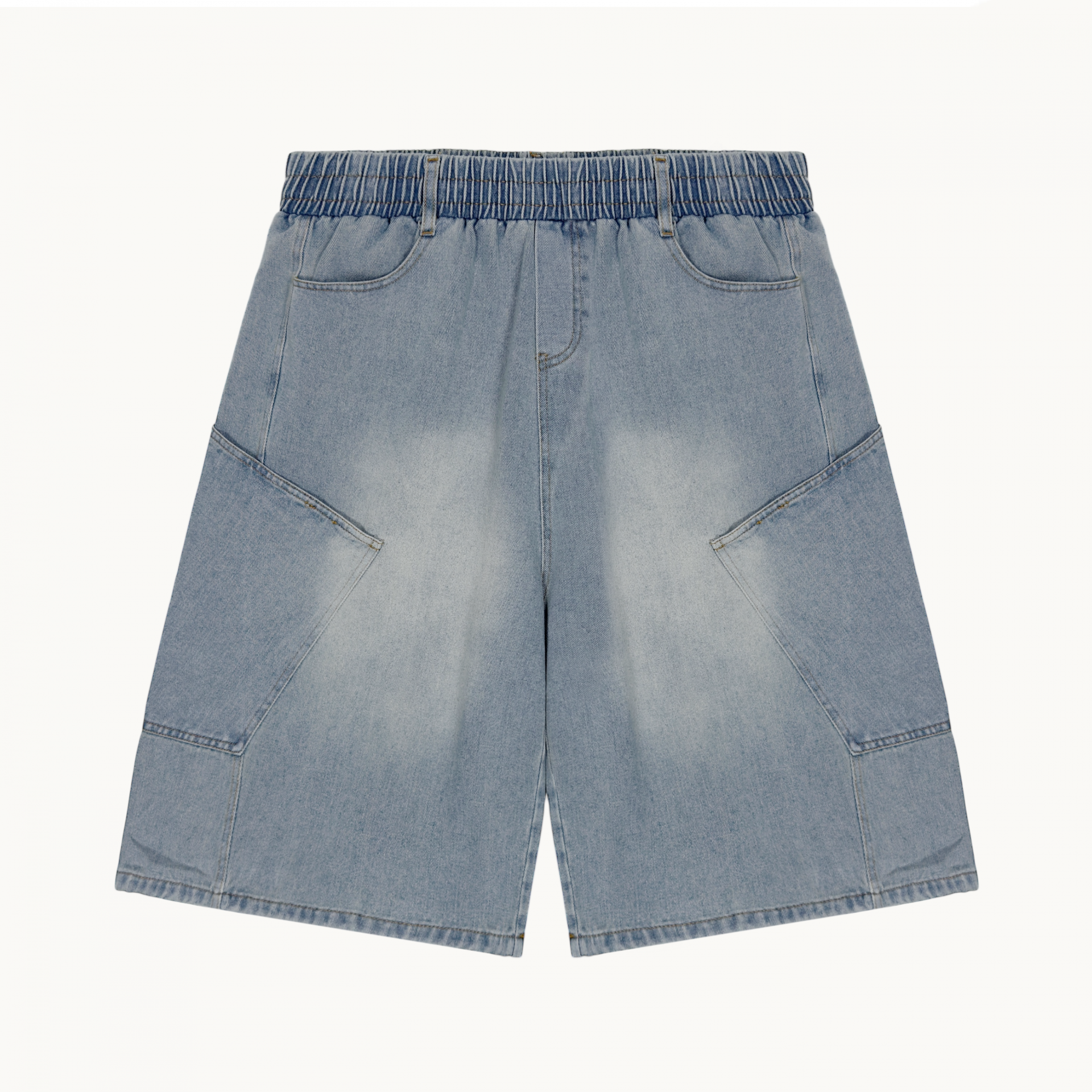 side pocket bermuda denim pants