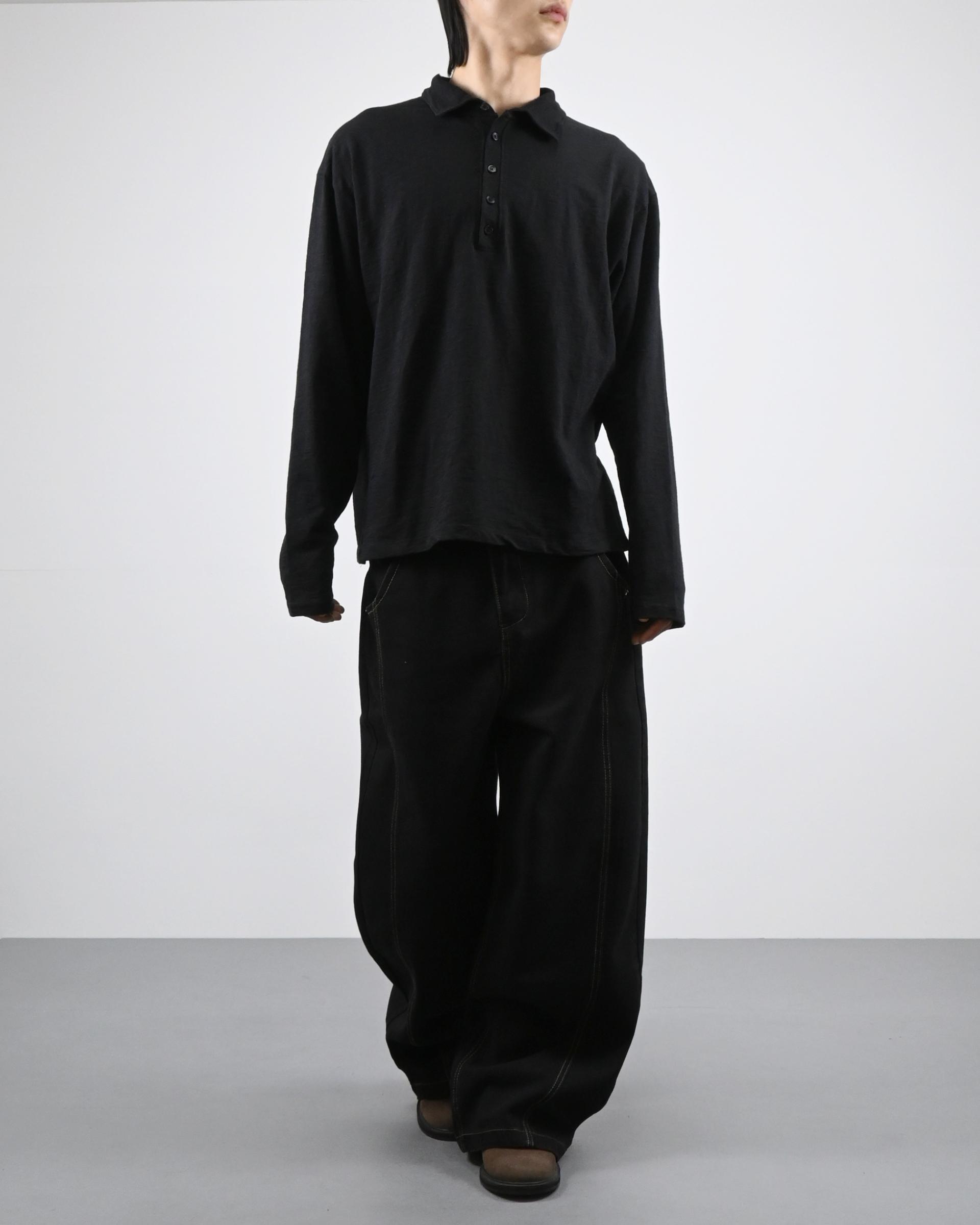 slub five burton collar t-shirt