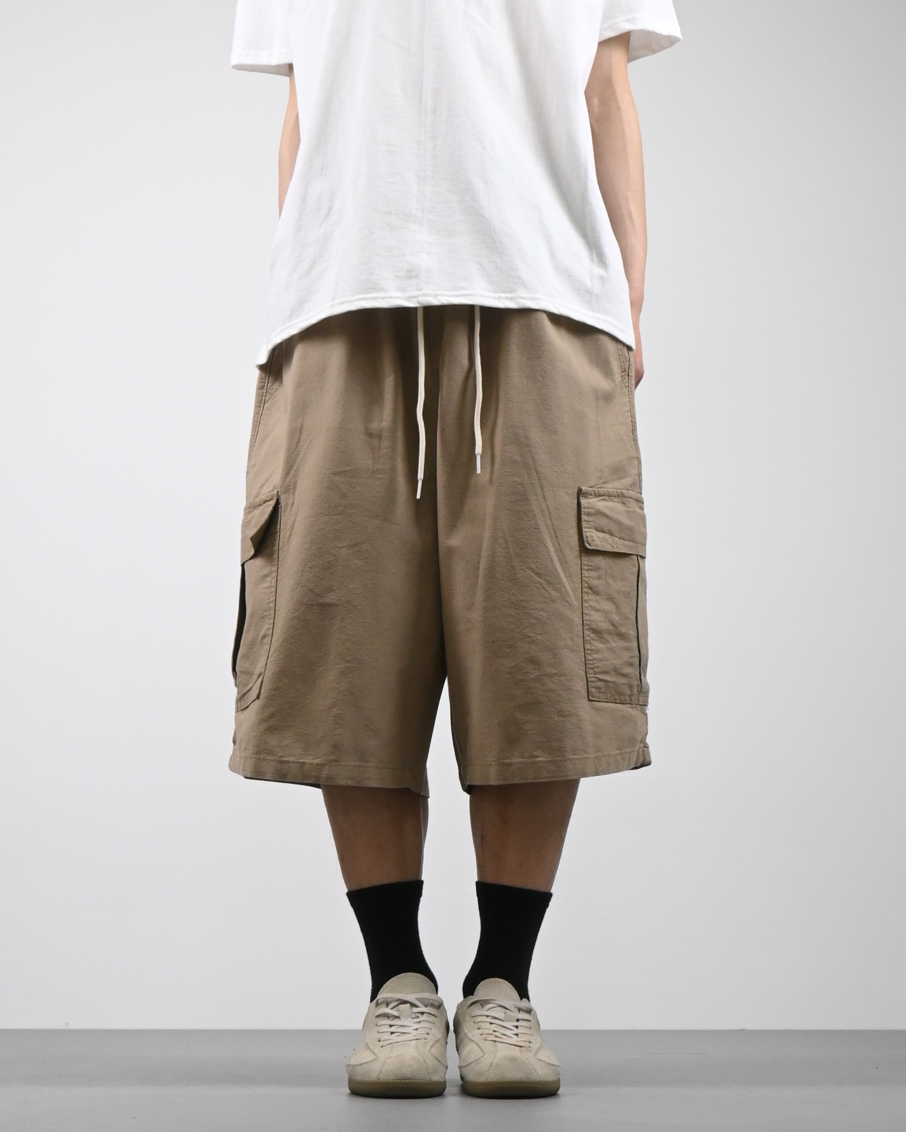 stopper linen bermuda cargo pants