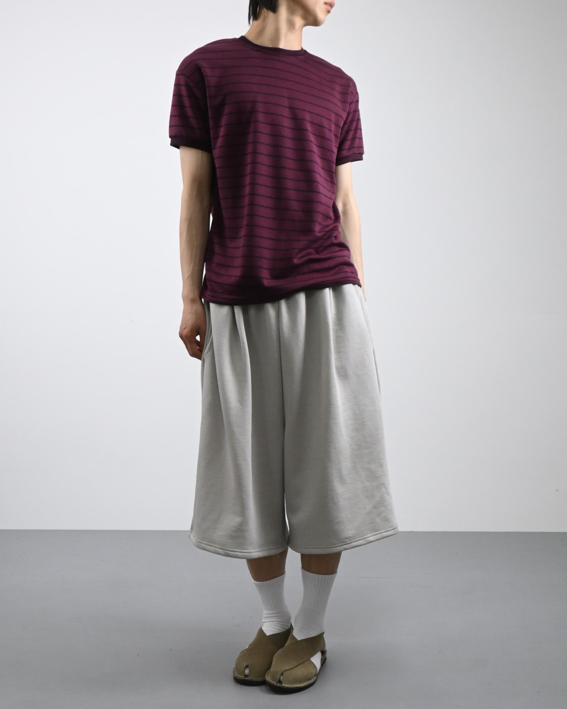 stripe ringer half t-shirt