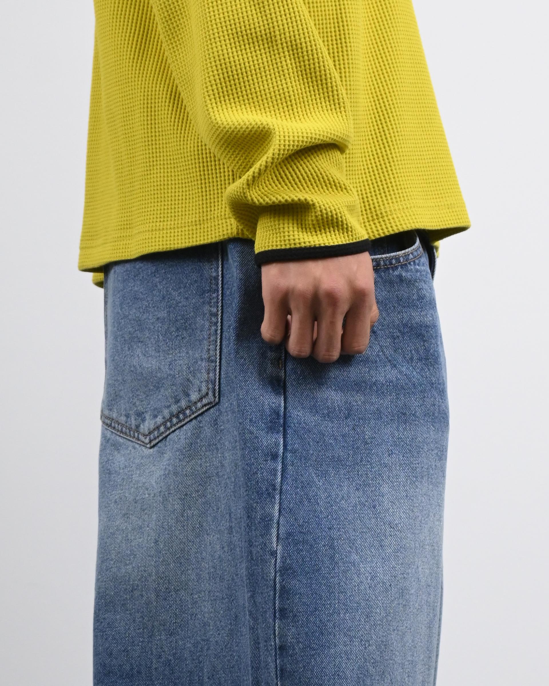 banding balloon denim pants