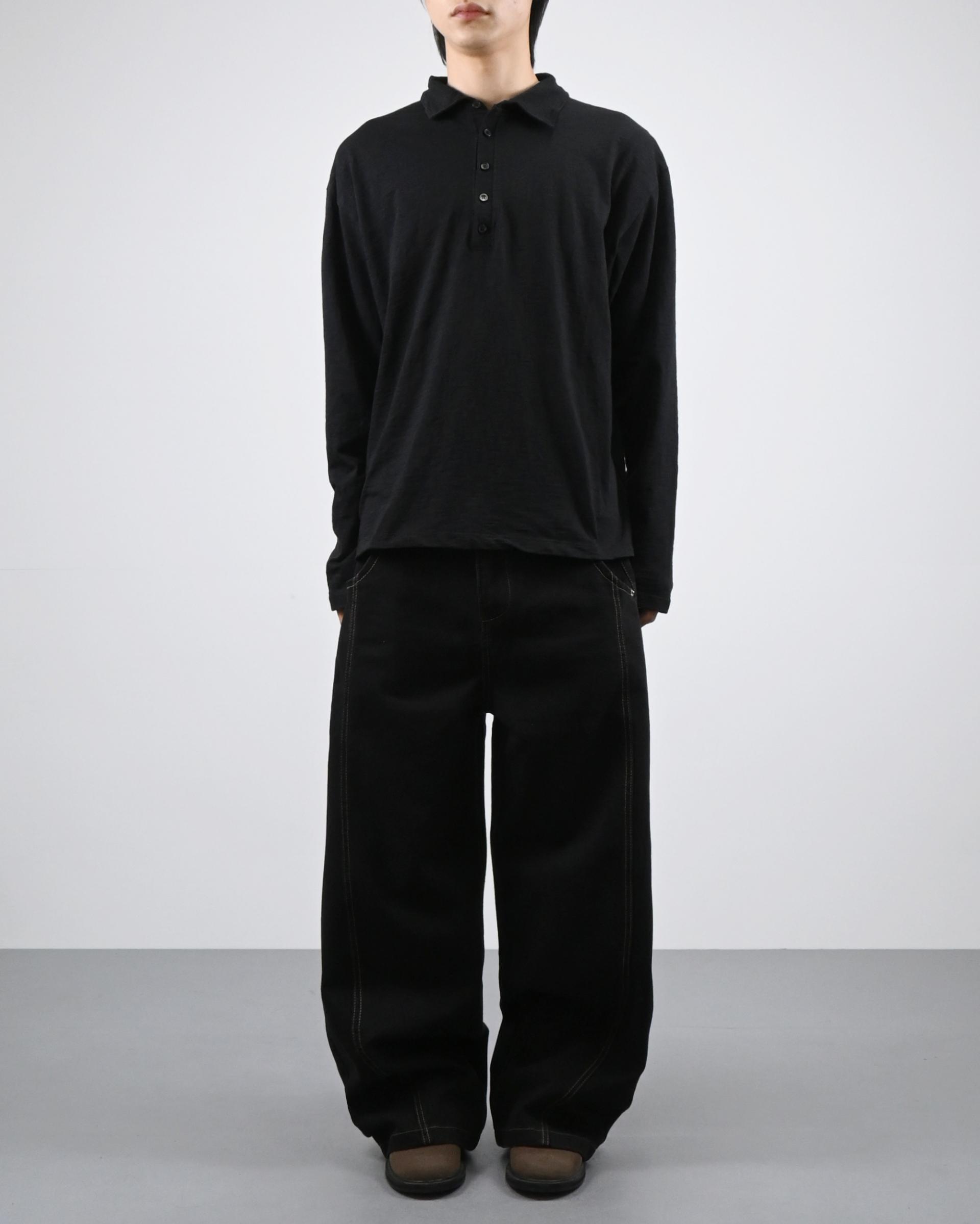 slub five burton collar t-shirt