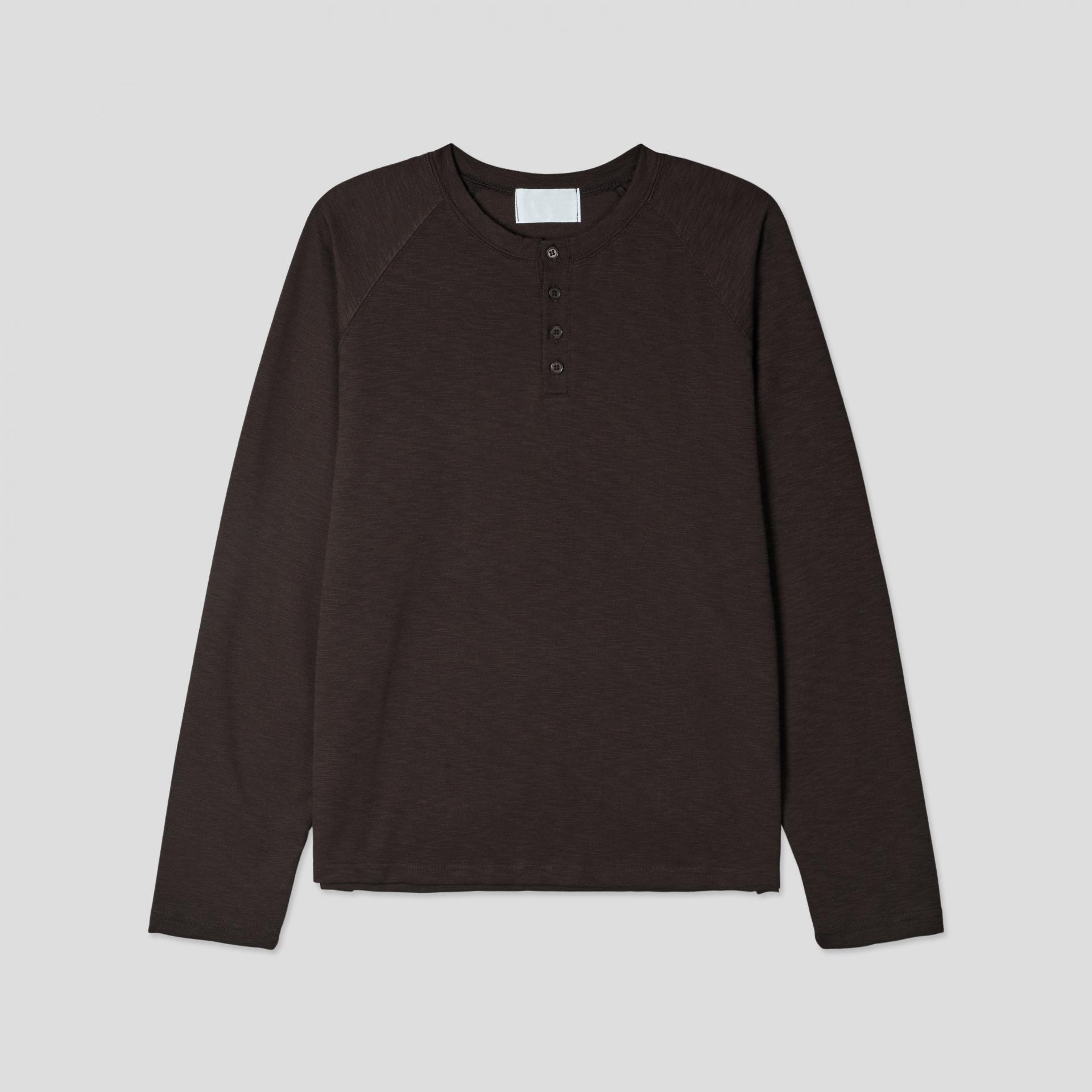 slub raglan henley neck