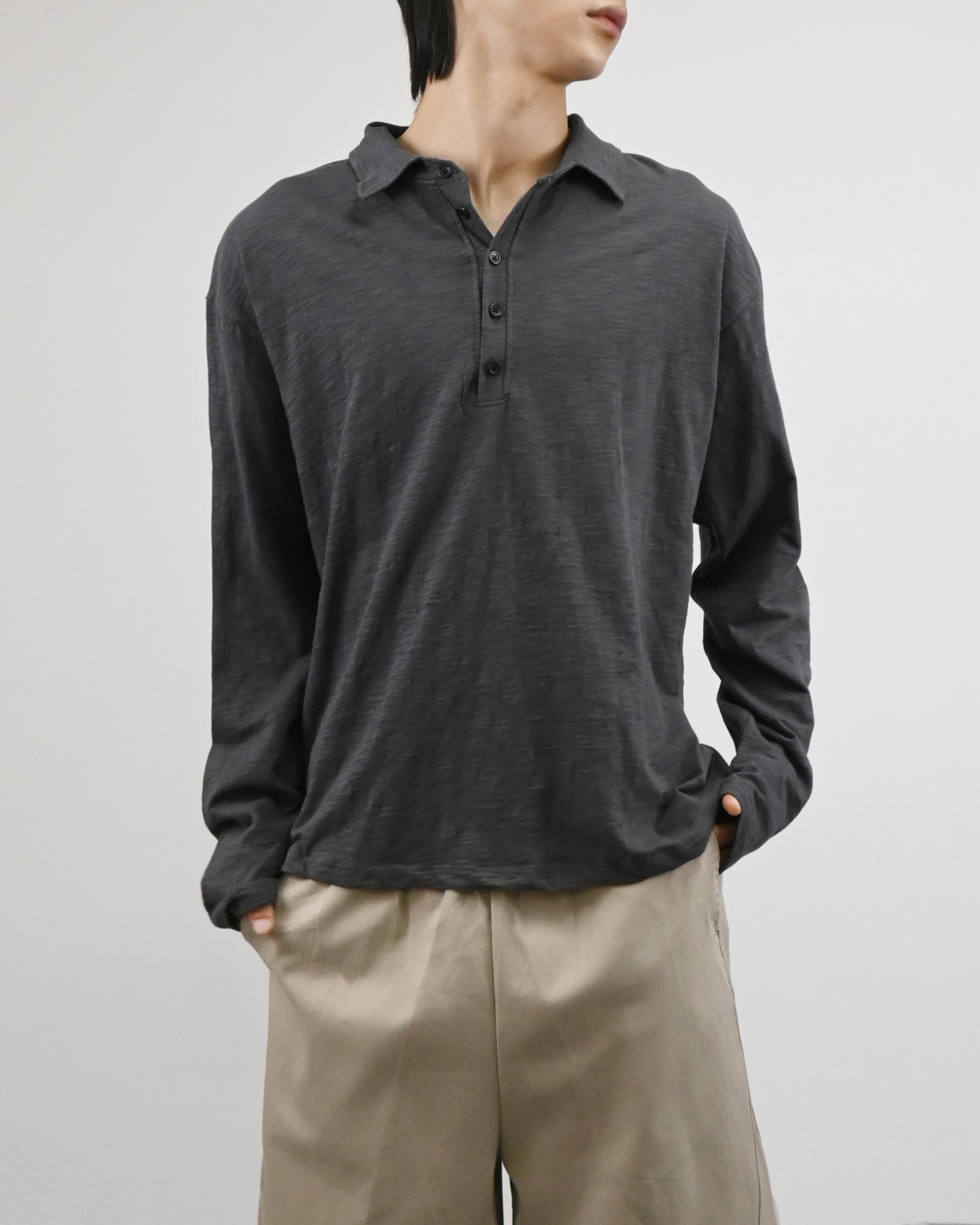 slub five burton collar t-shirt