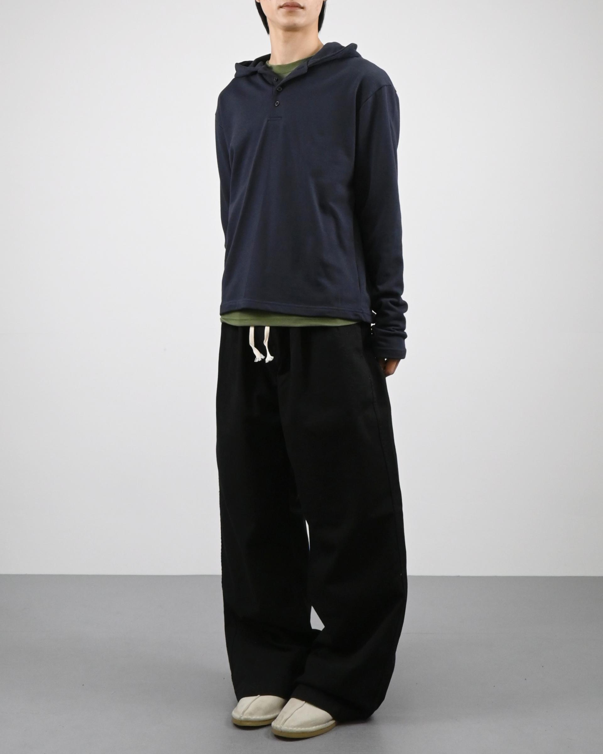 warmer henley neck hoodie