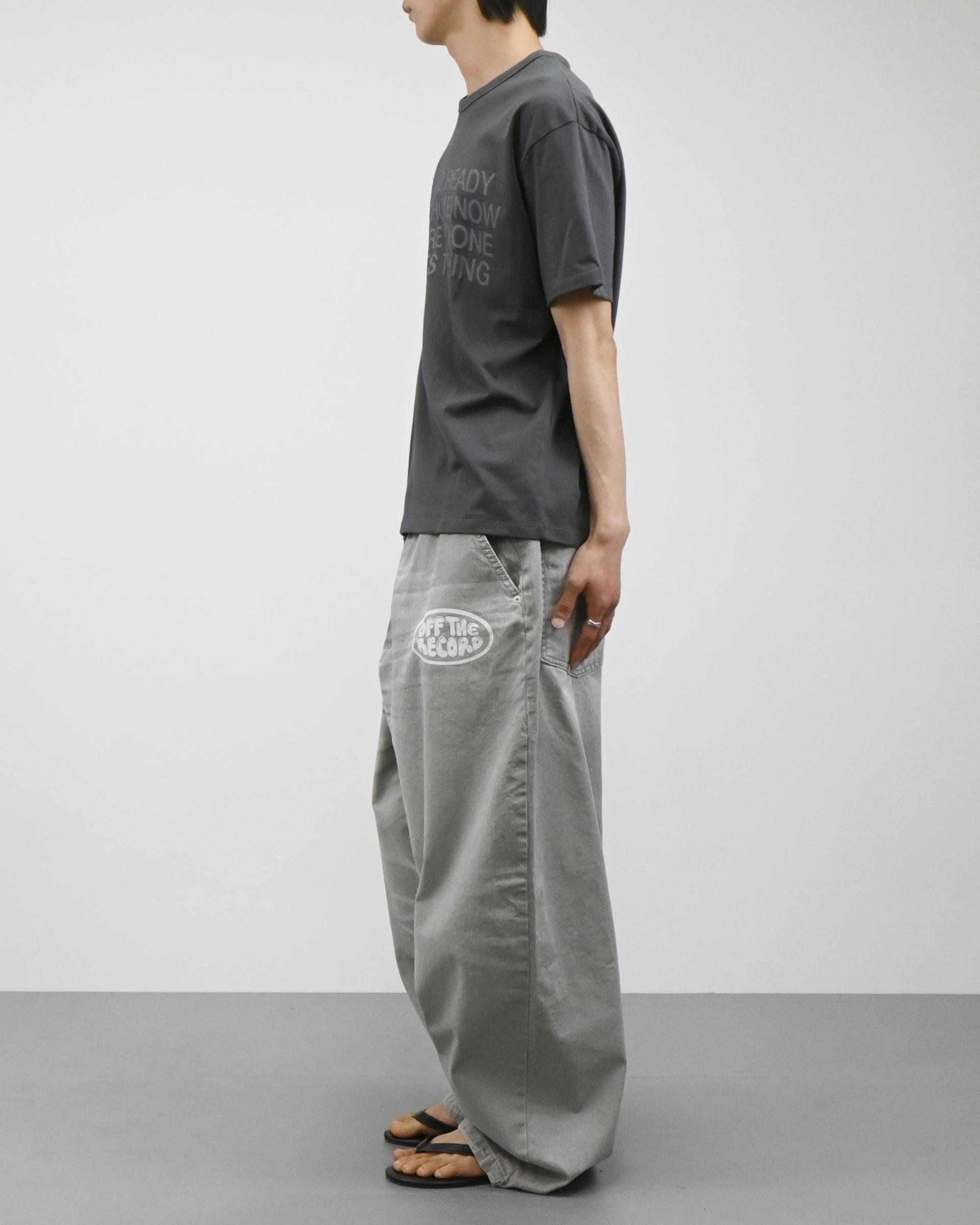 blur lettering half t-shirt