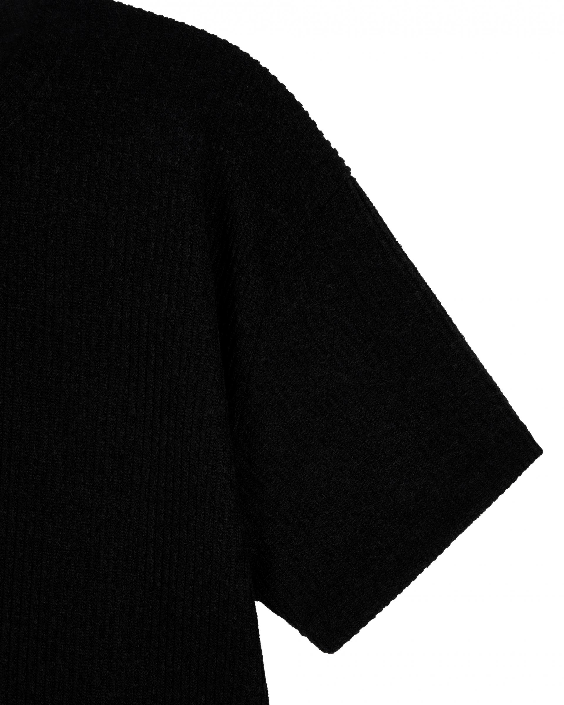 two tone ribbed half-t-shirt