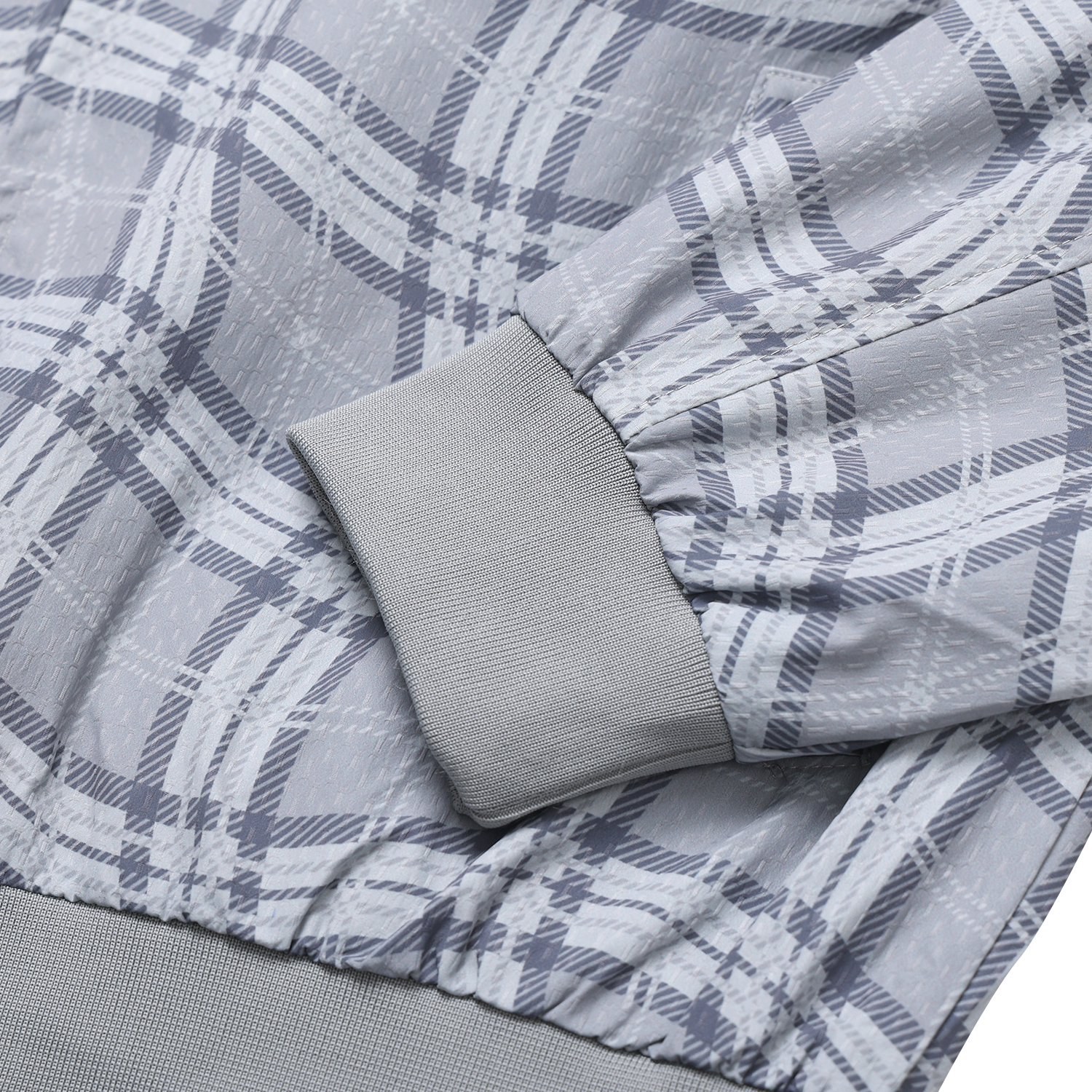 wavy check bomber jacket