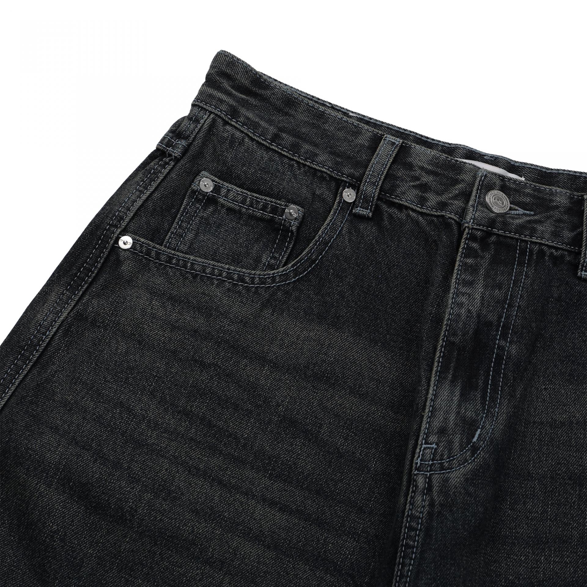 dart balloon denim pants (dark blue)