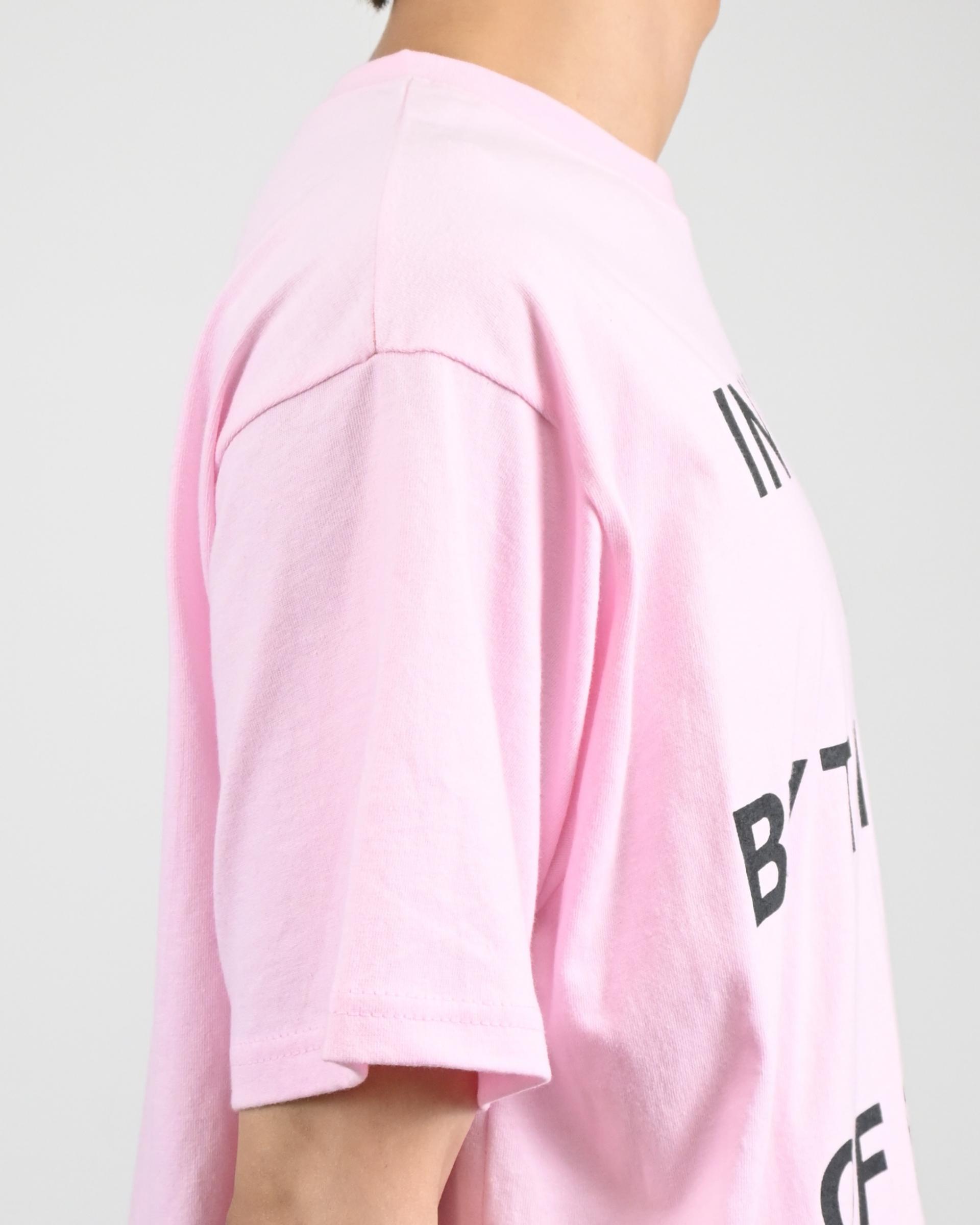 inspired lettering half-t-Shirt