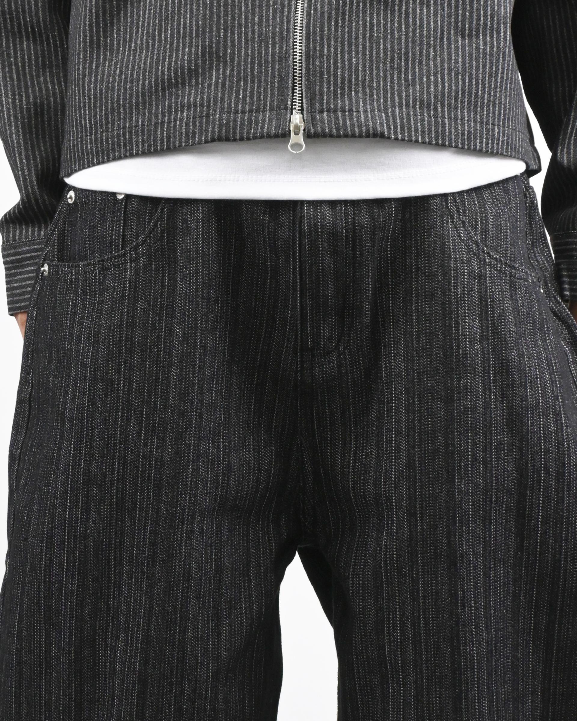 sparkle stripe denim pants