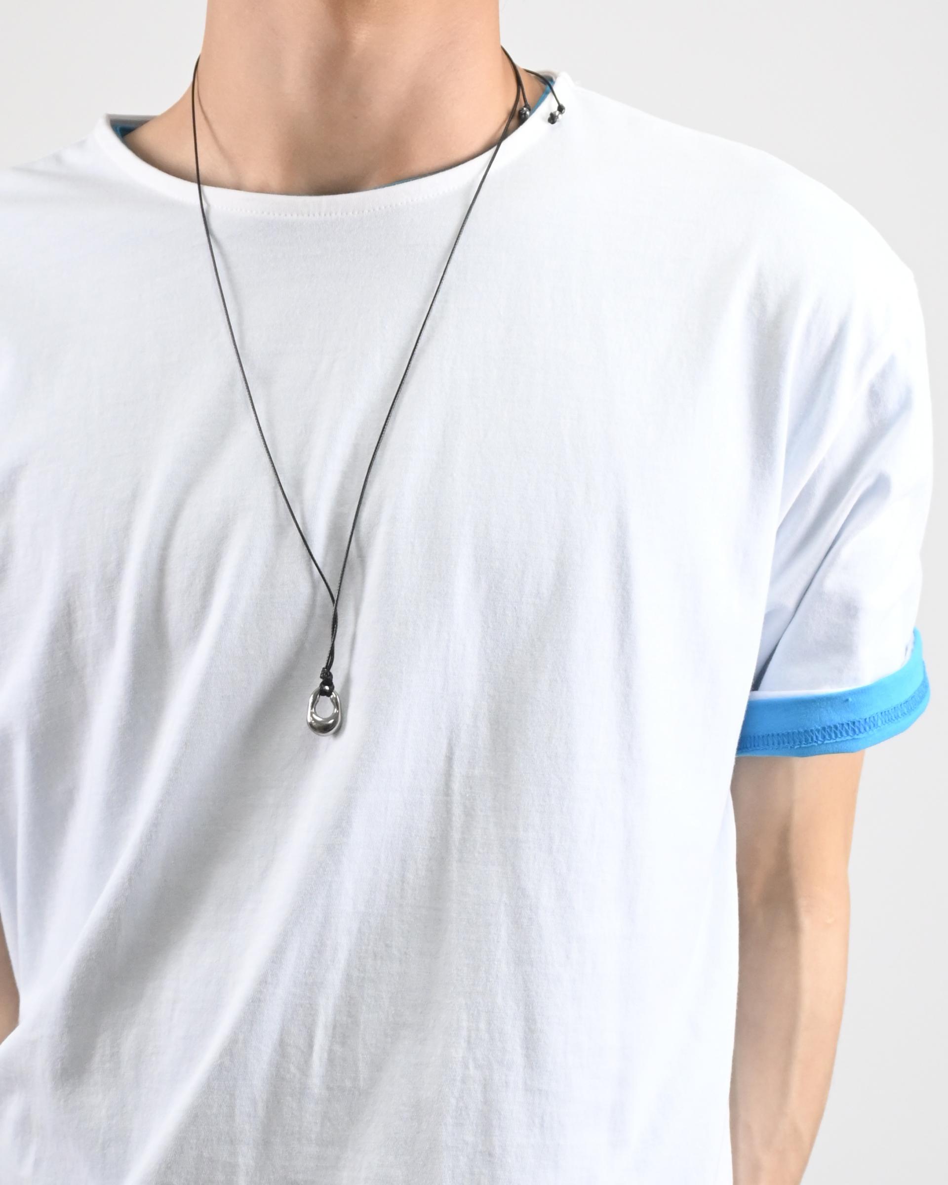 surgical steel oval necklace