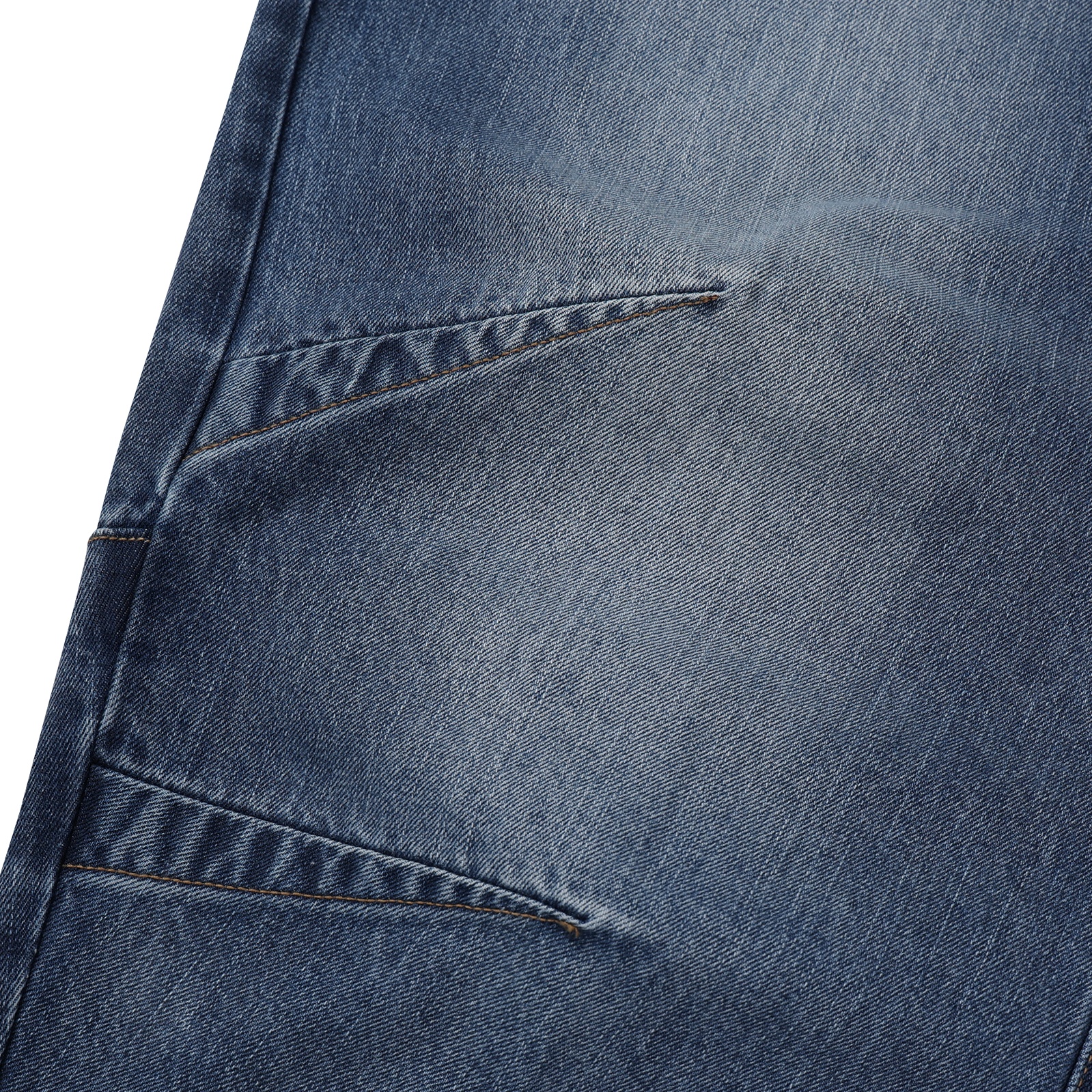 dart balloon denim pants (mid blue)