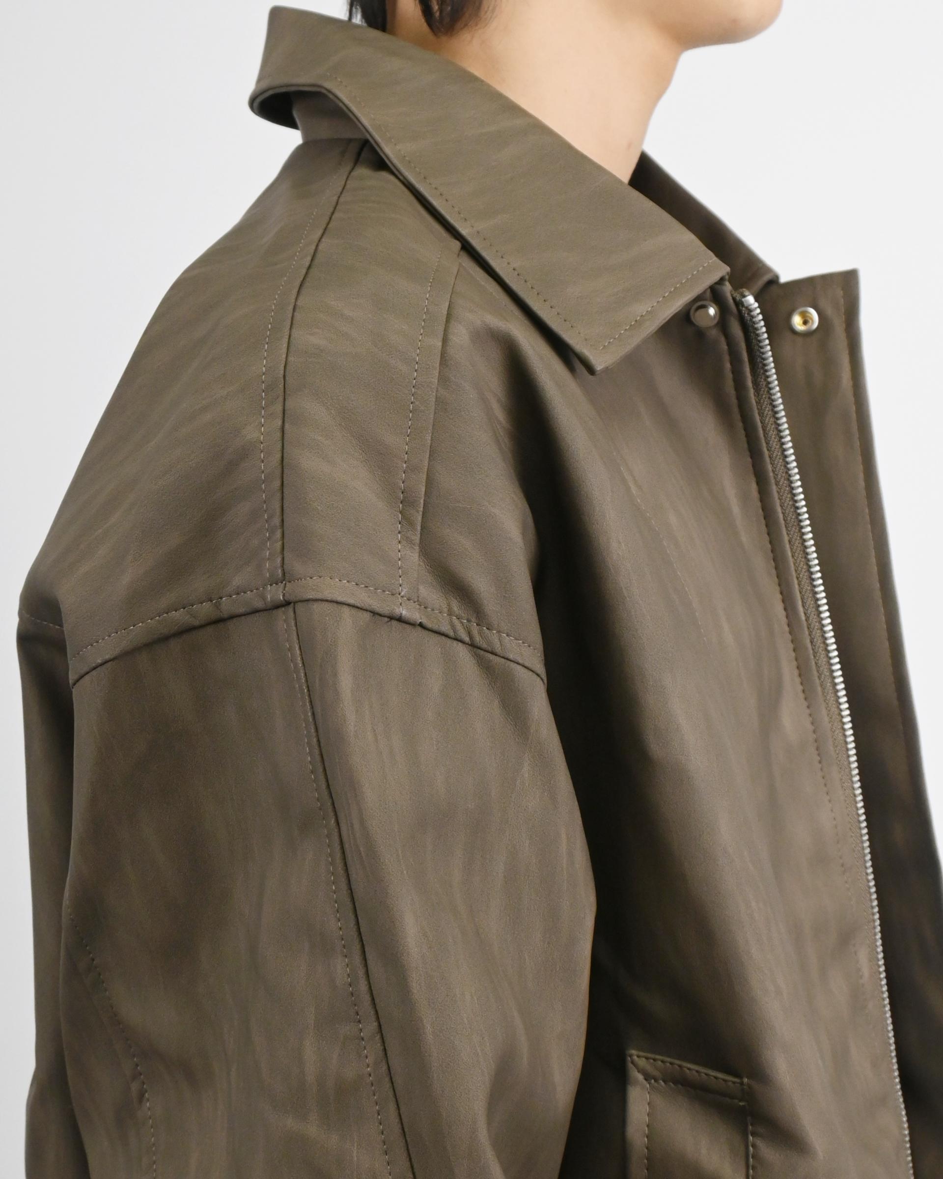 textured leather jacket