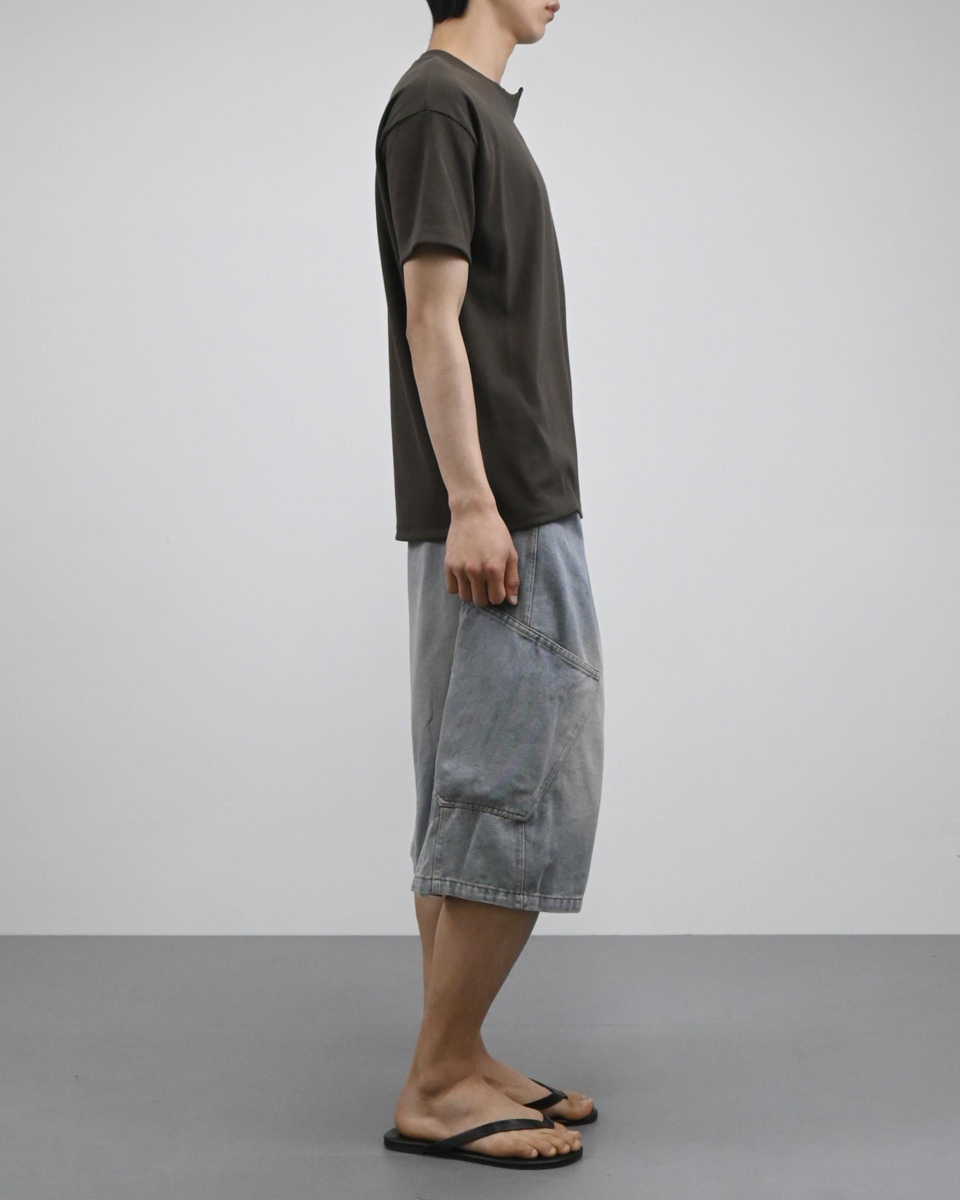 side pocket bermuda denim pants