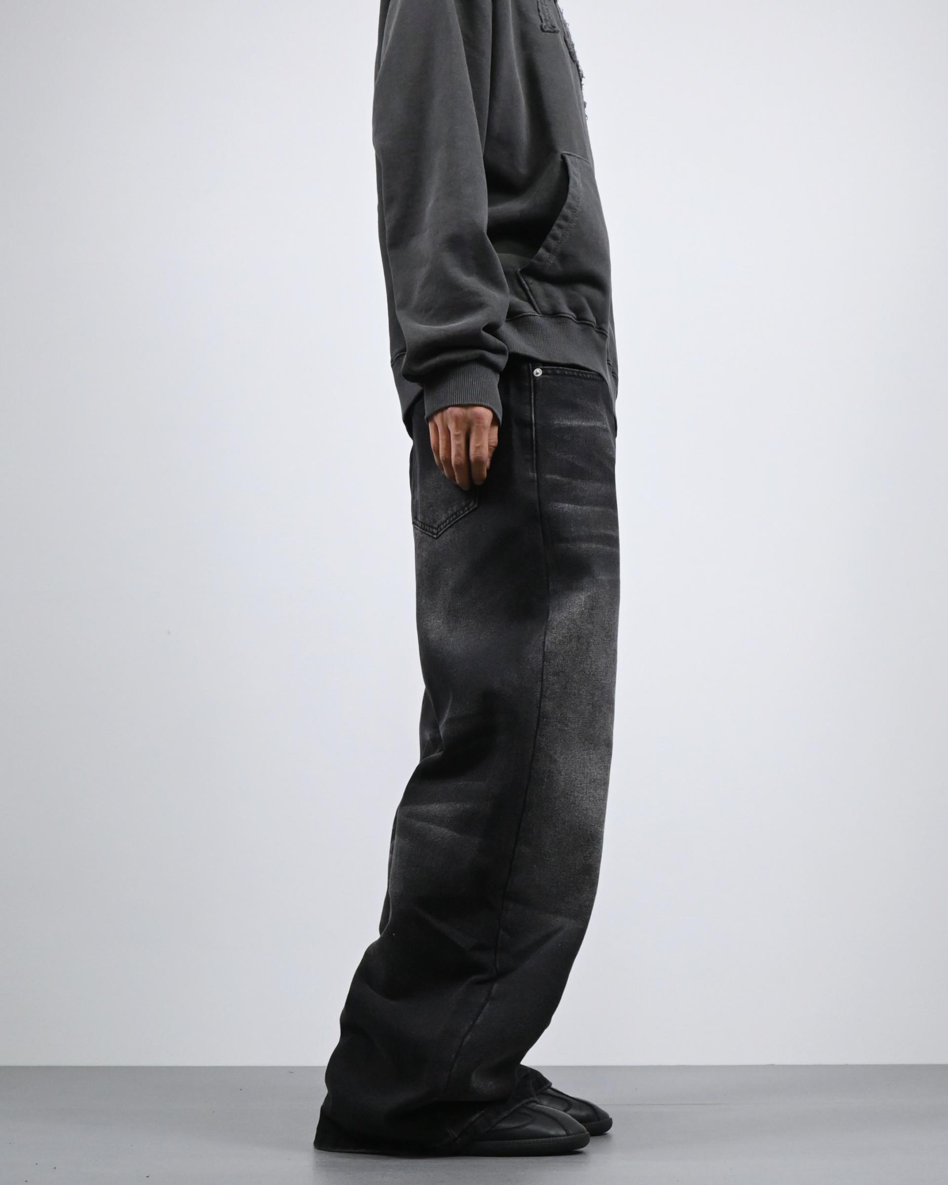 button flare denim pants