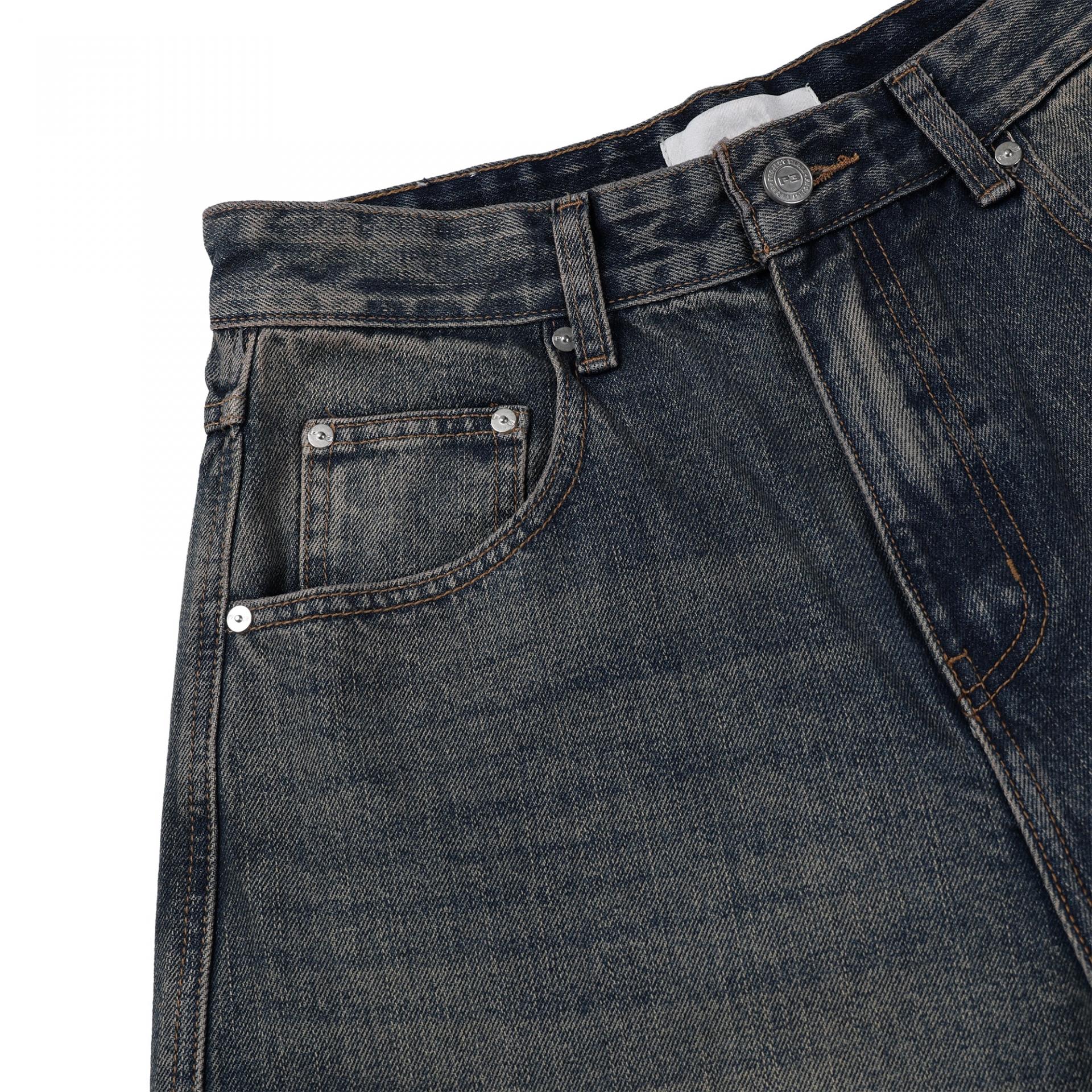 dart balloon denim pants (tin blue)