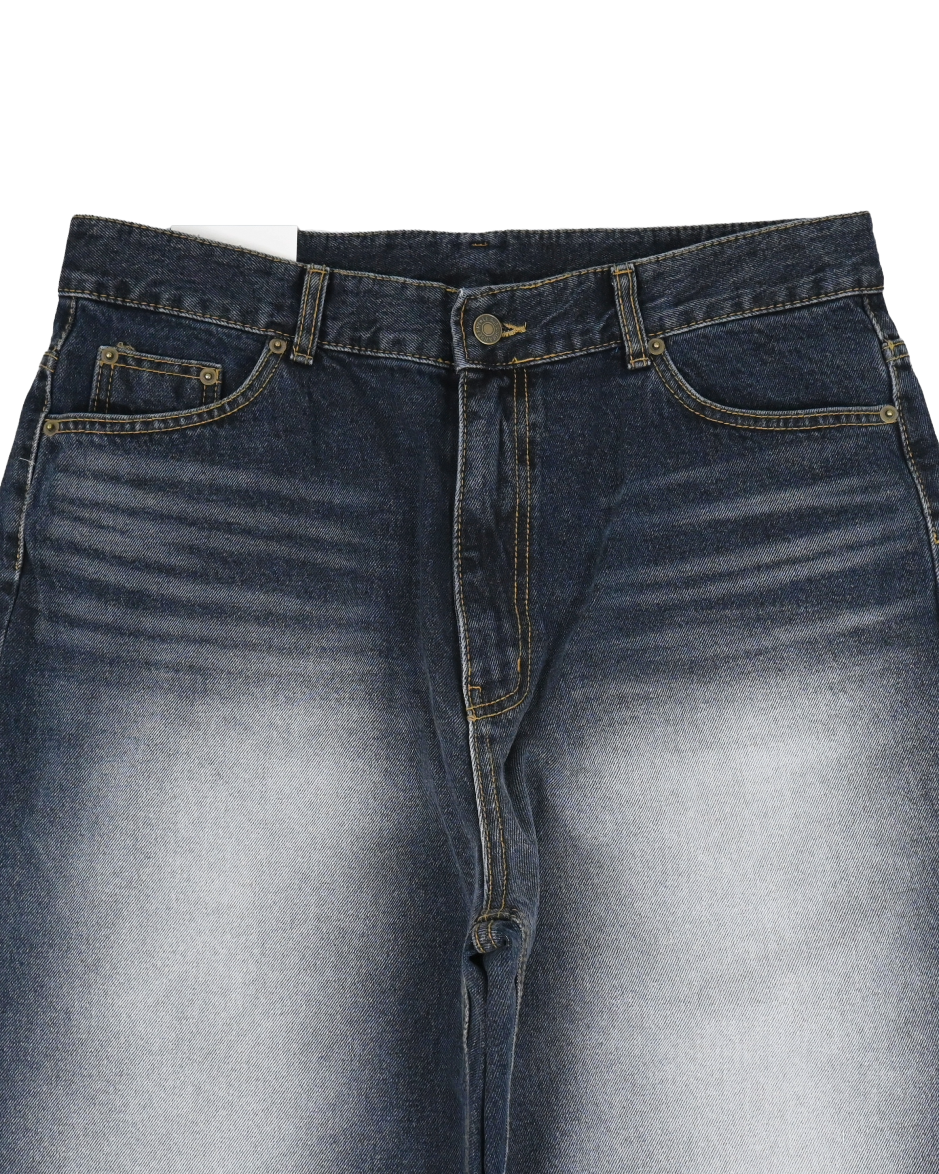 white washed deep blue denim pants