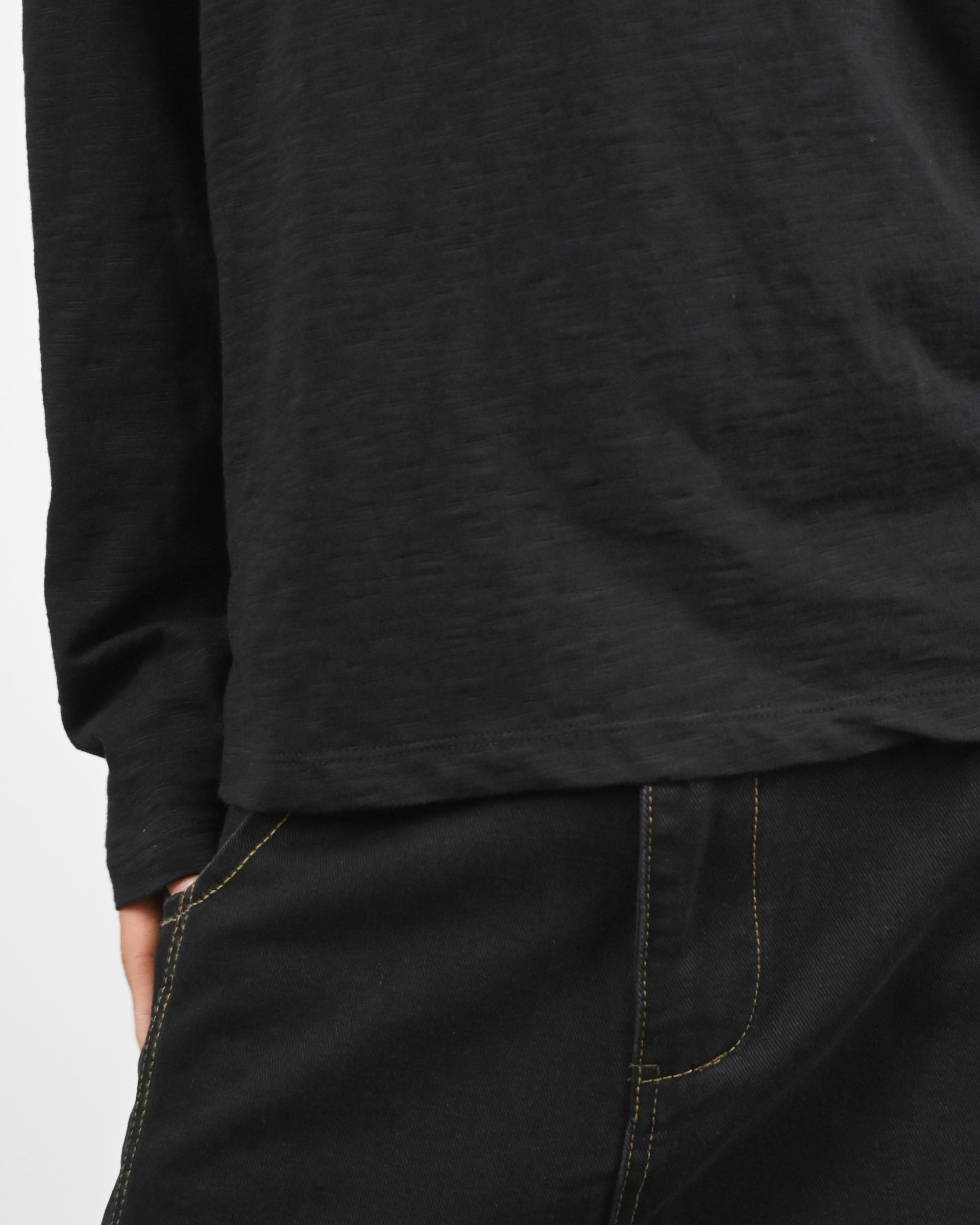 slub five burton collar t-shirt