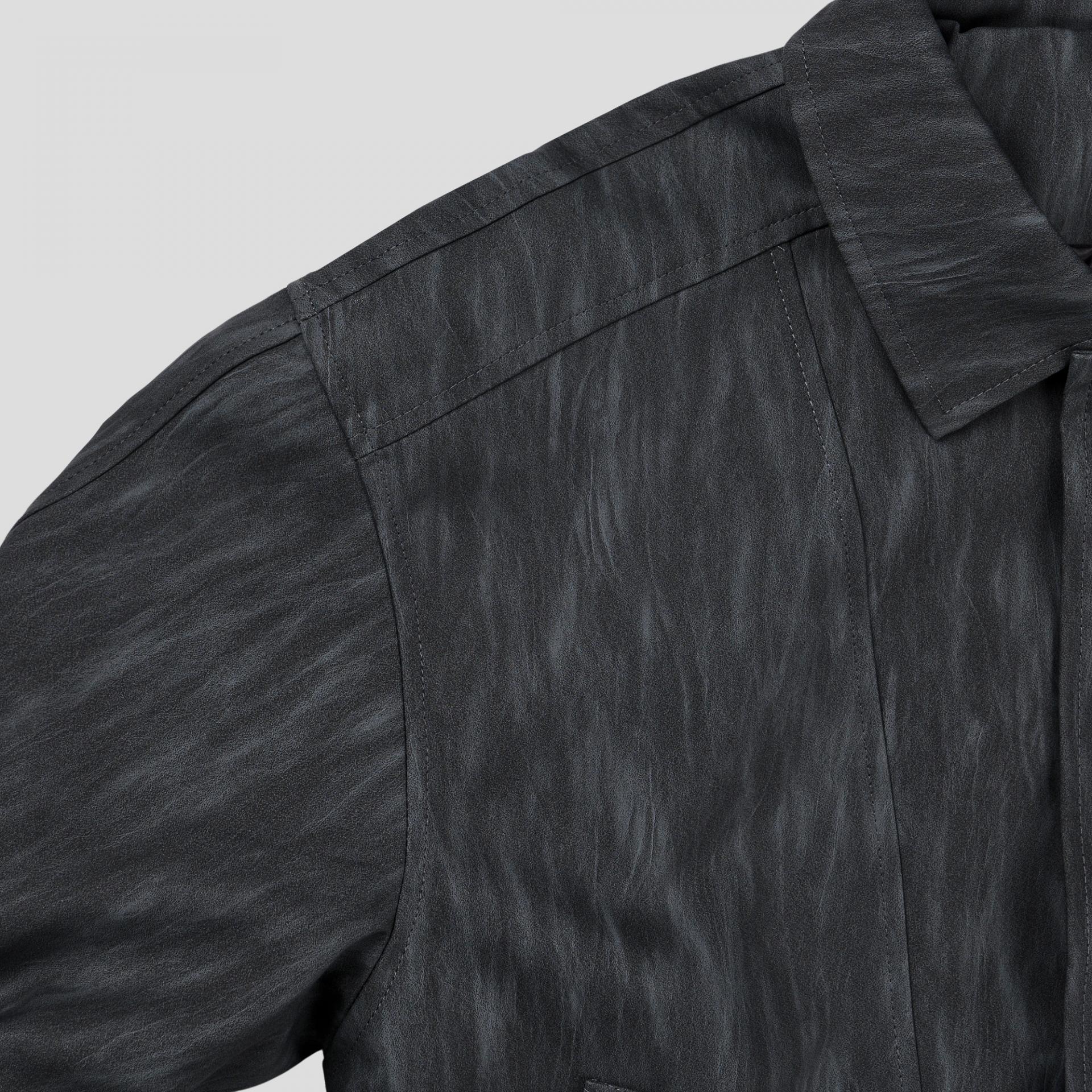 textured leather jacket