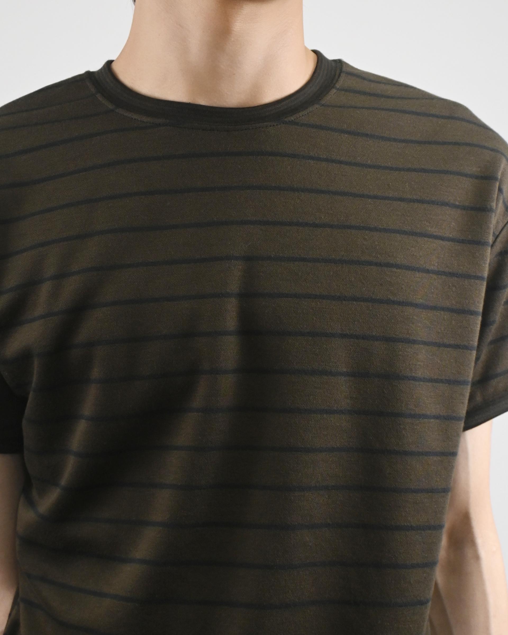 stripe ringer half t-shirt