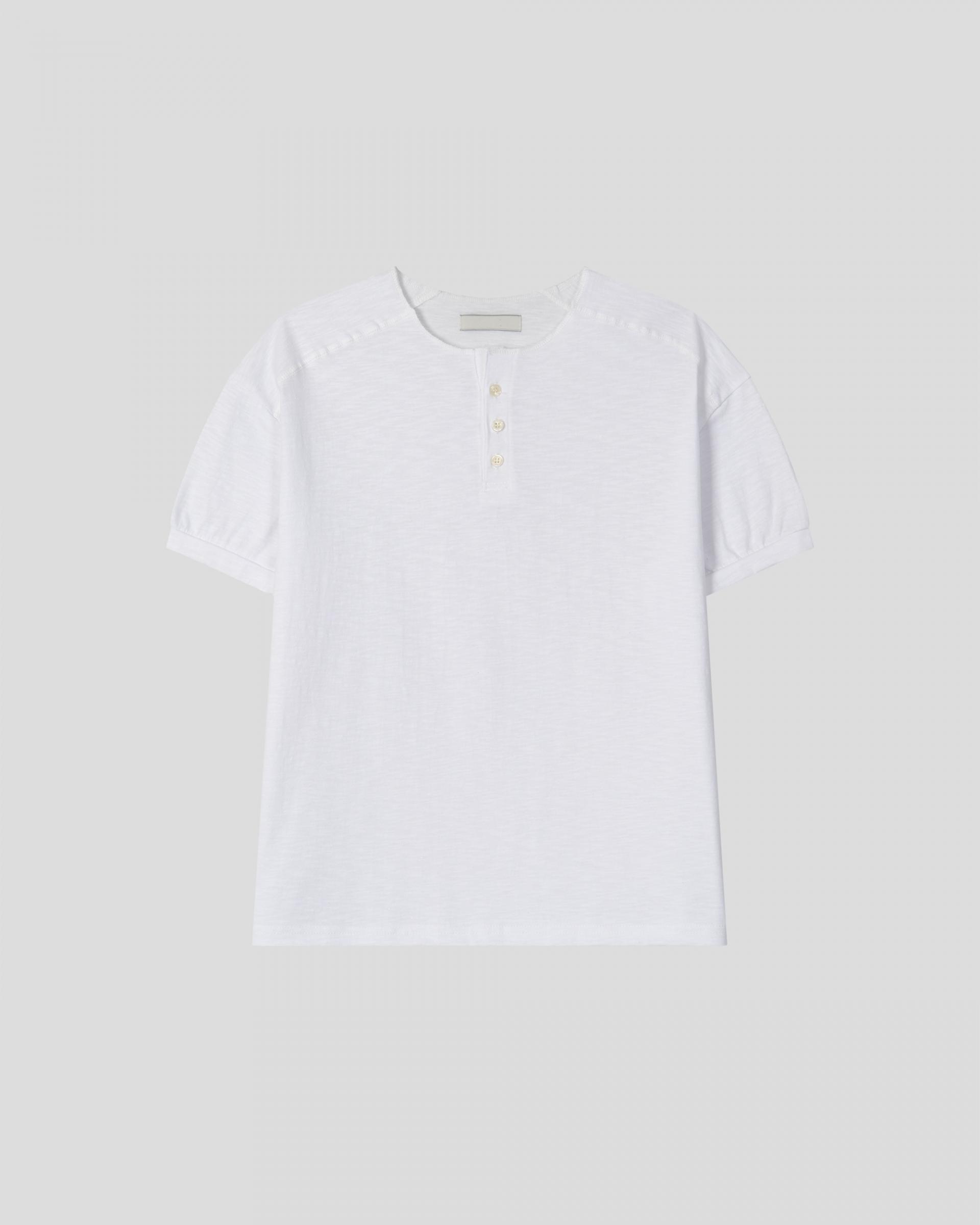 stitch henley neck half t-shirt