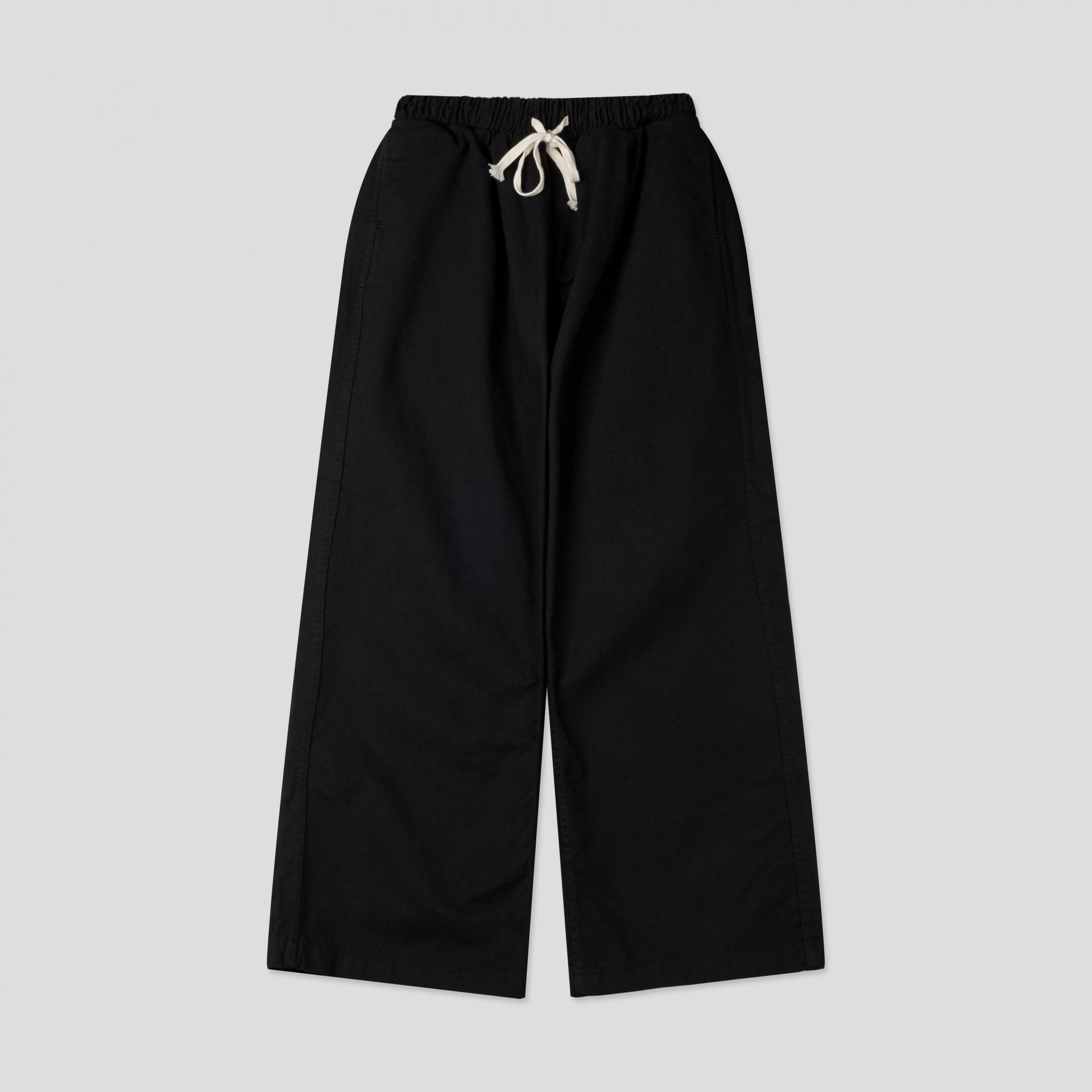 one tuck banding cotton pants