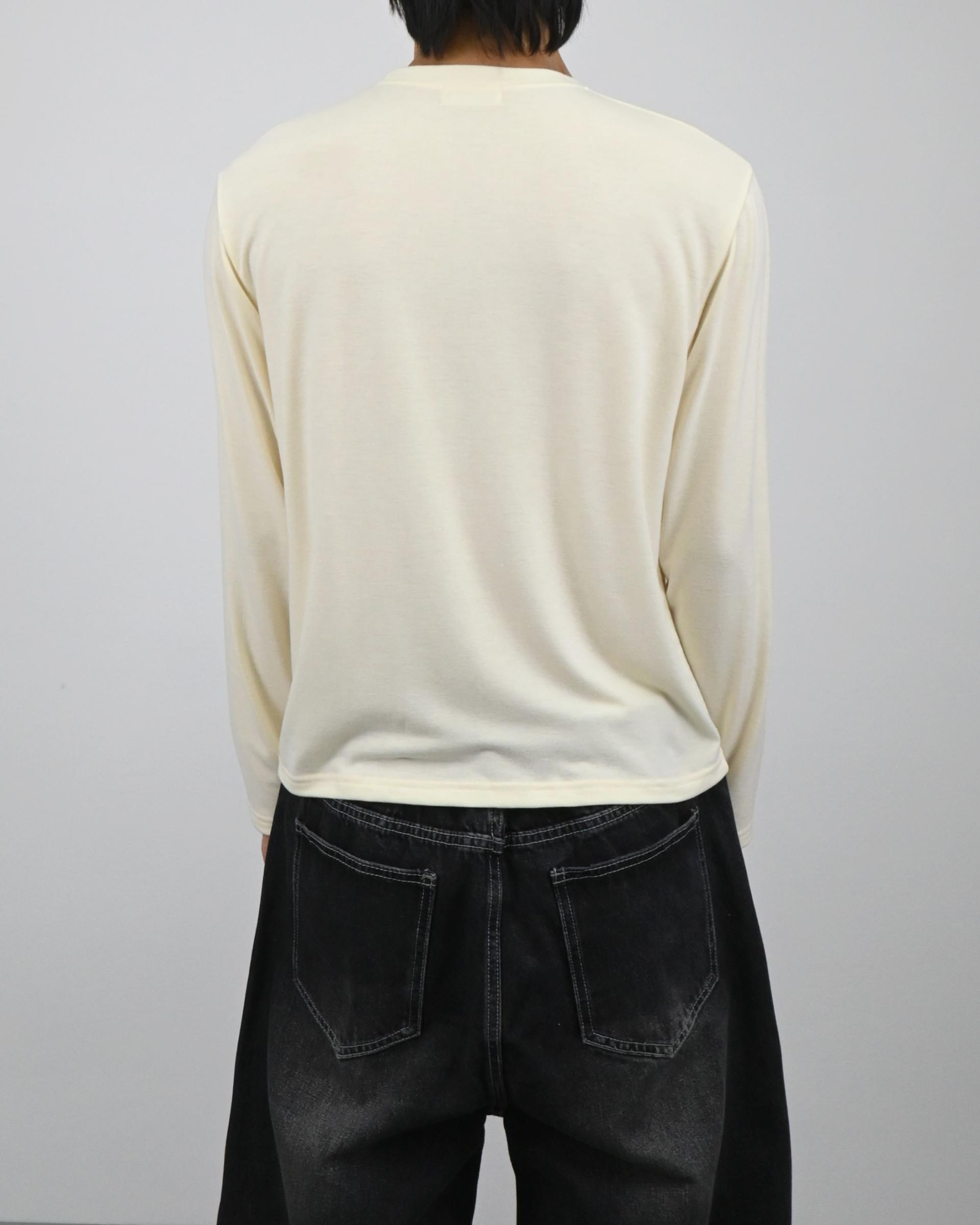 slub henley neck long sleeve 복제