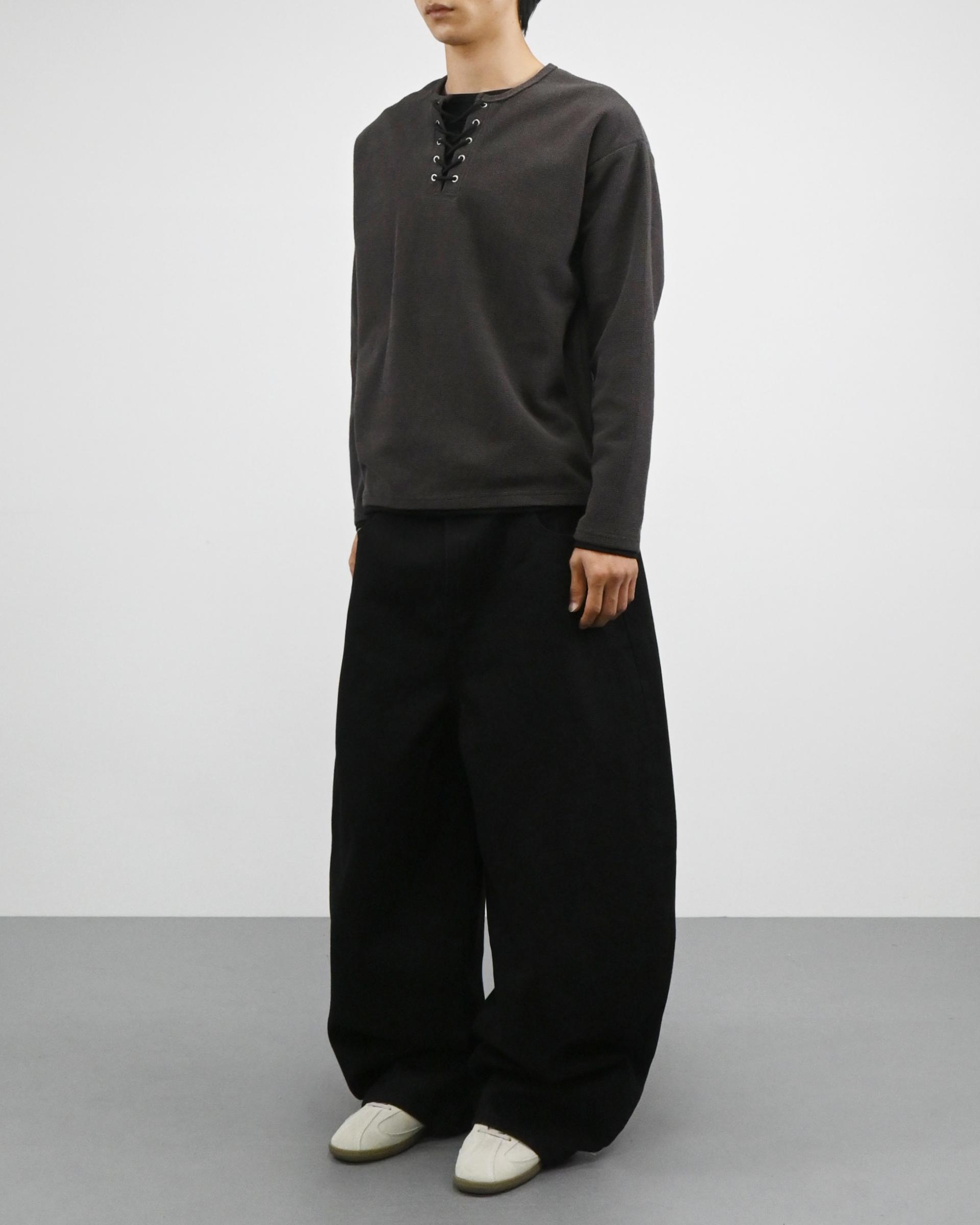 banding balloon denim pants