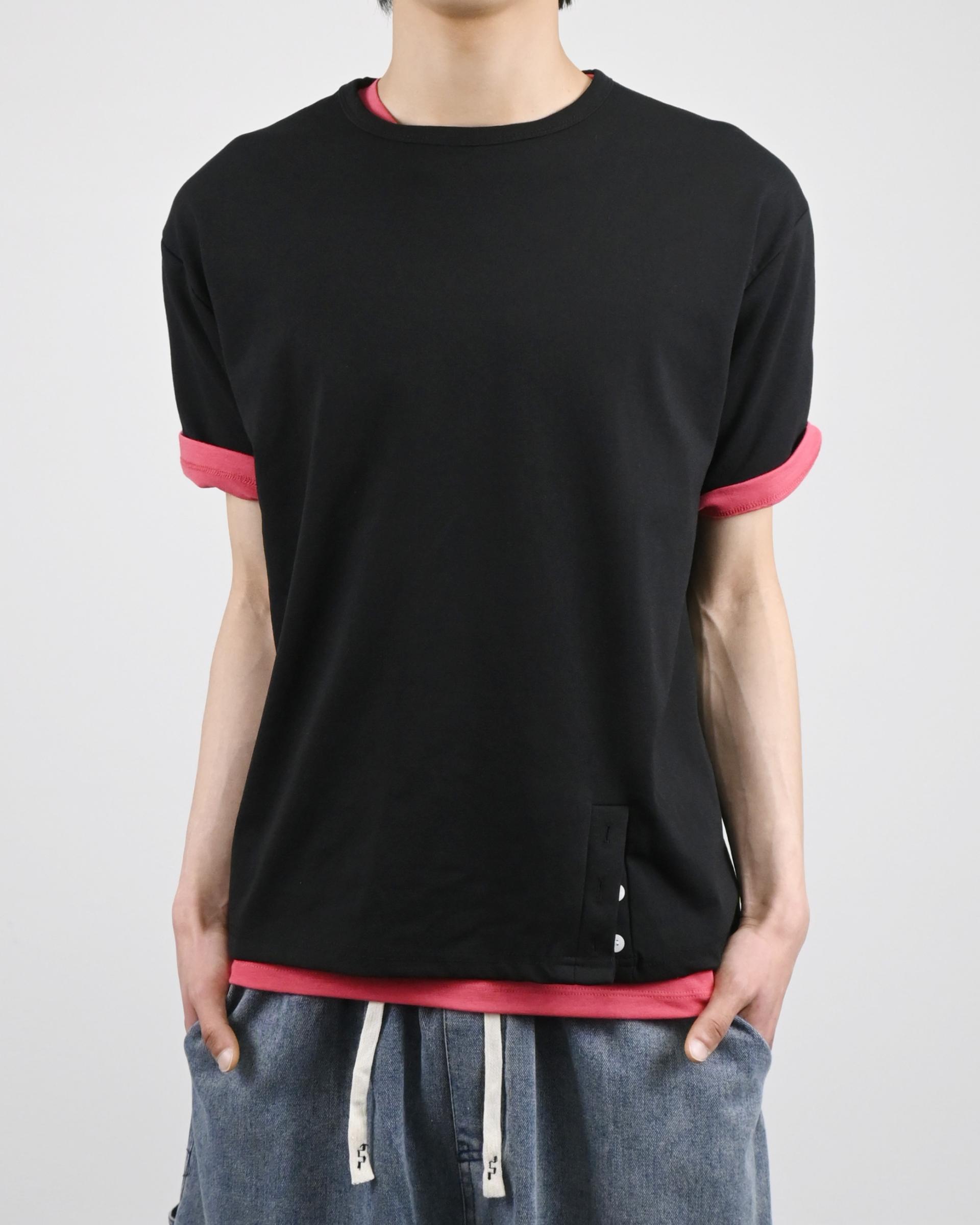 under snap half-t-shirt