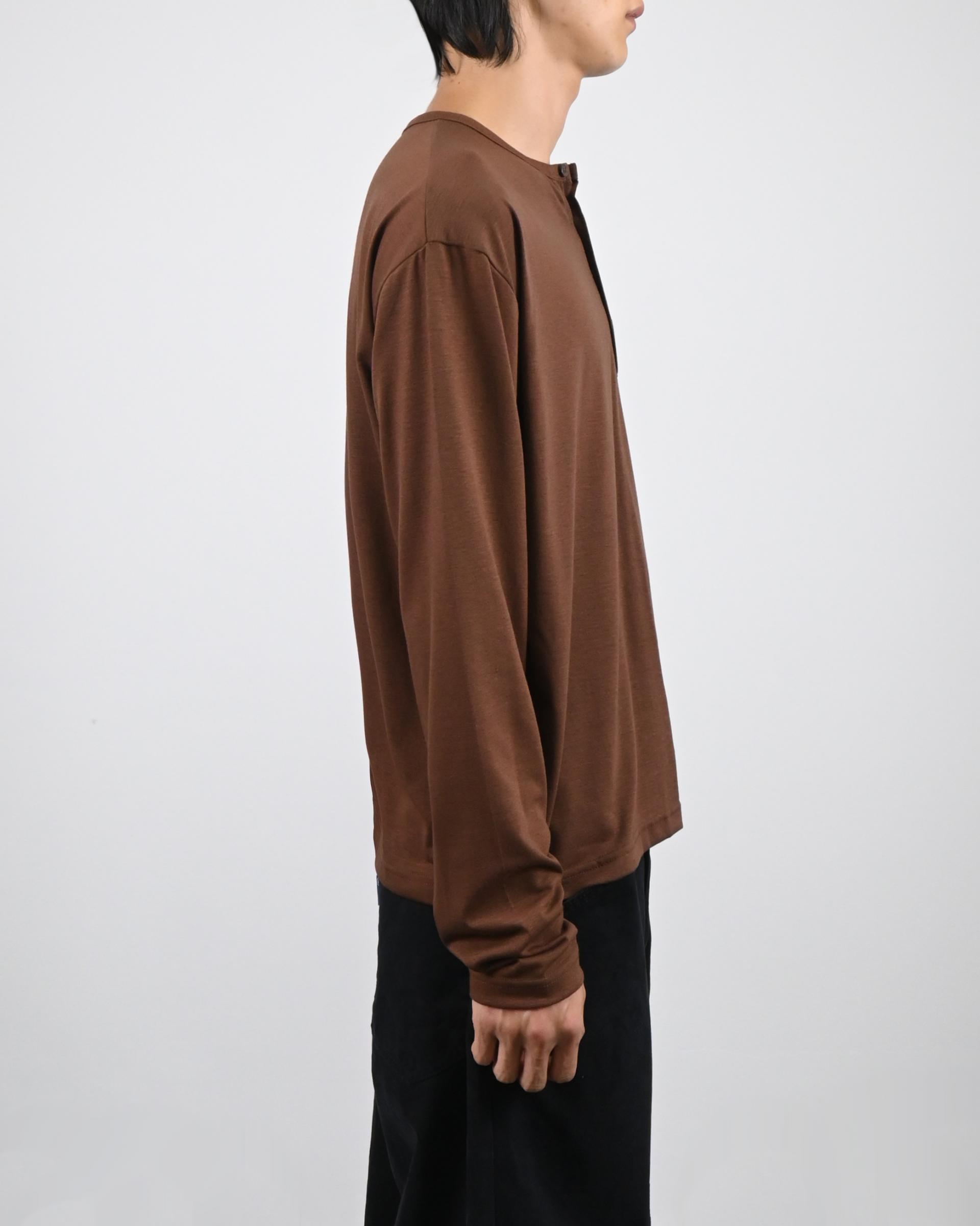 back slit henley neck t-shirts