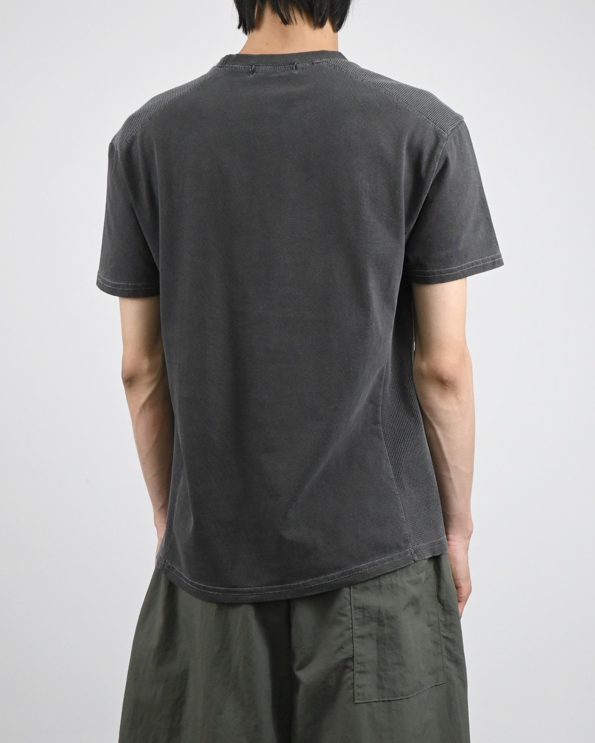 waffle panel pigment half t-shirt