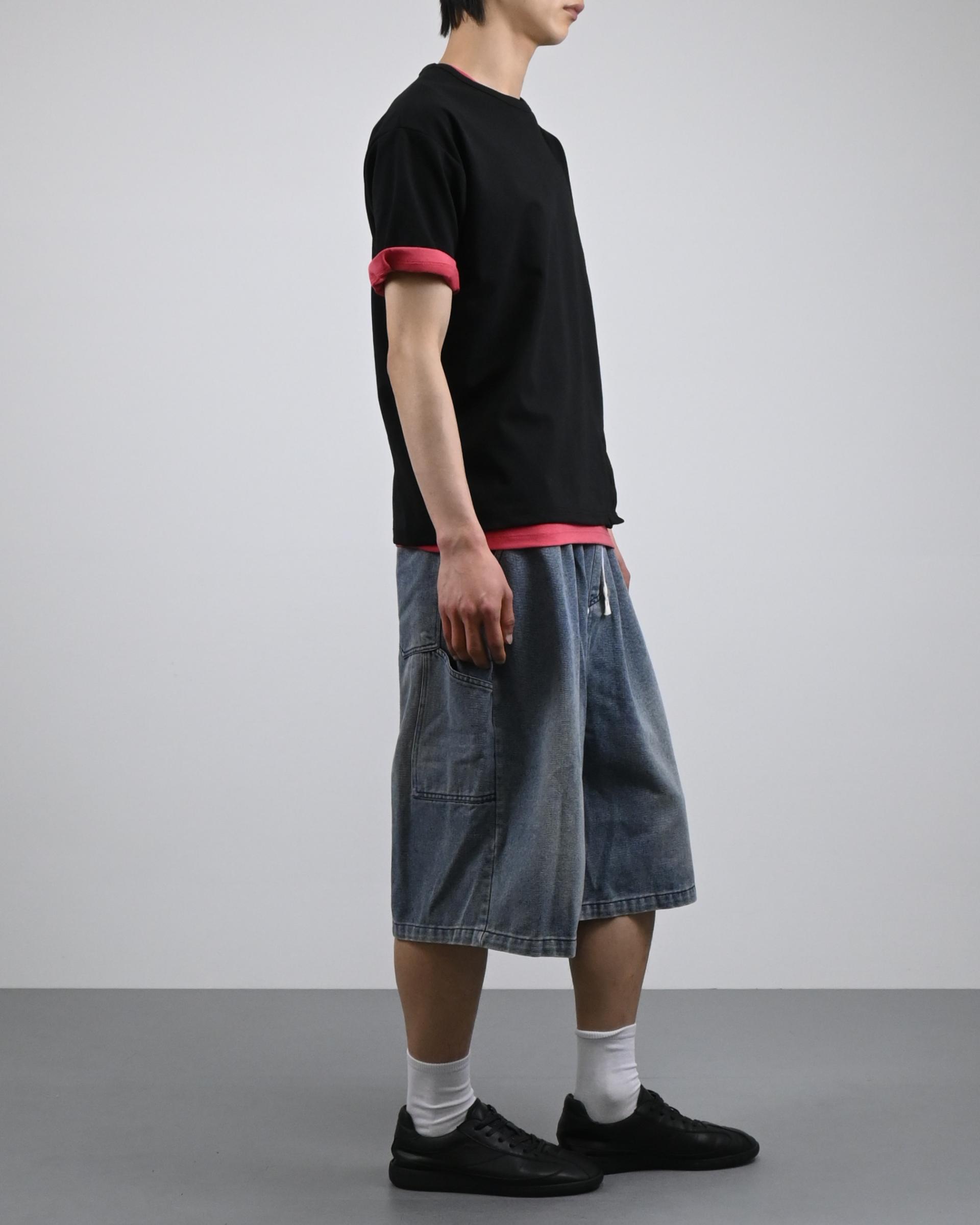 banding vintage carpenter bermuda denim pants